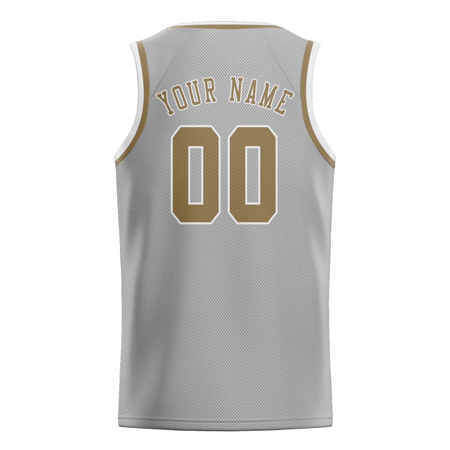 Custom Gray Light Khaki Basketball Jersey