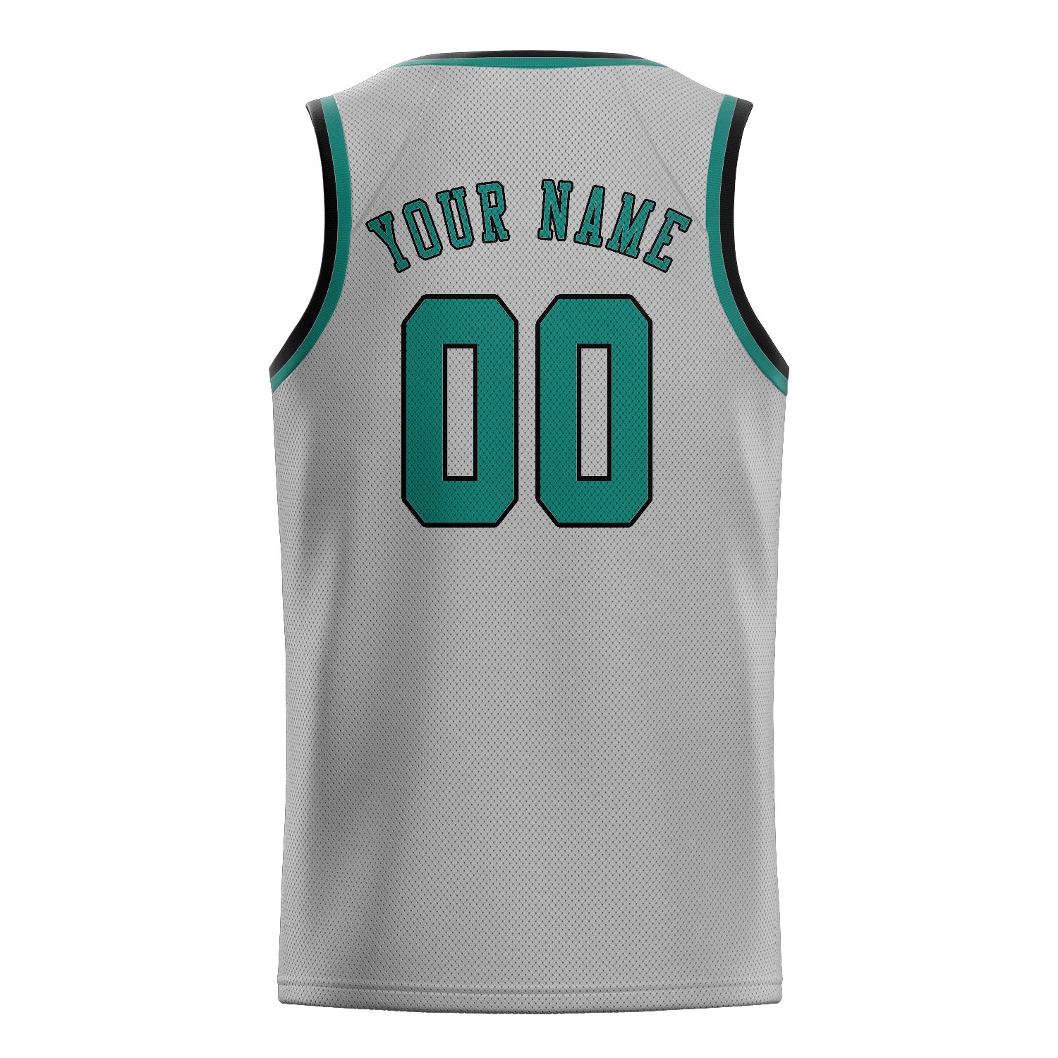 Custom Gray Blue Green Basketball Jersey