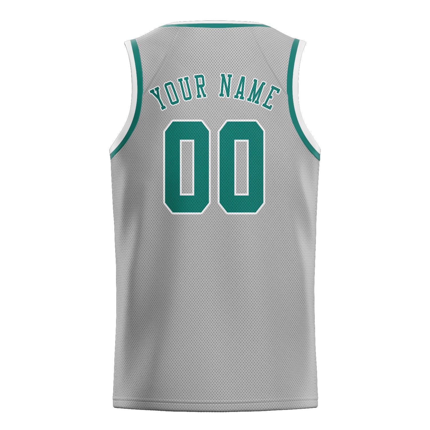 Custom Gray Blue Green Basketball Jersey