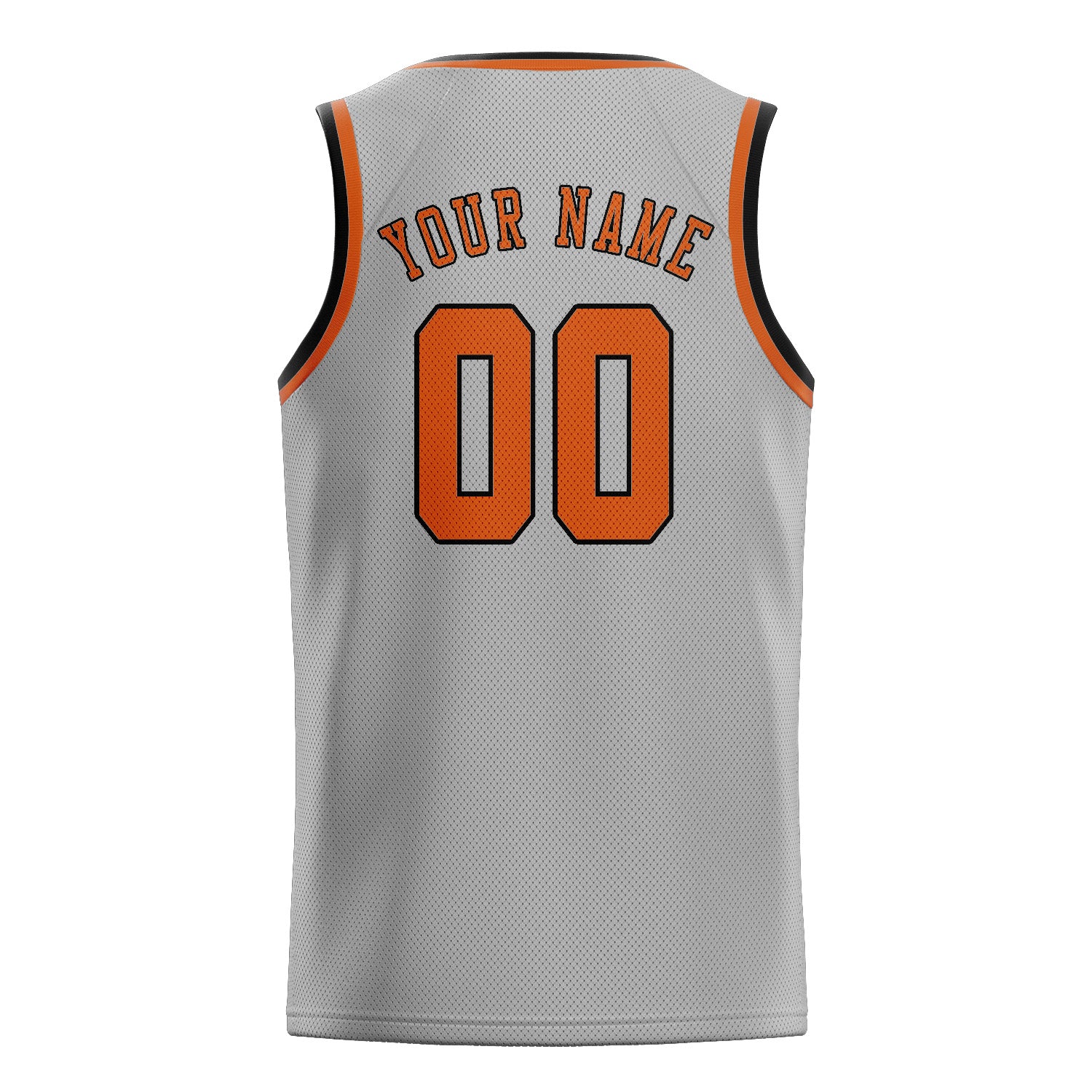 Custom Gray Orange Basketball Jersey