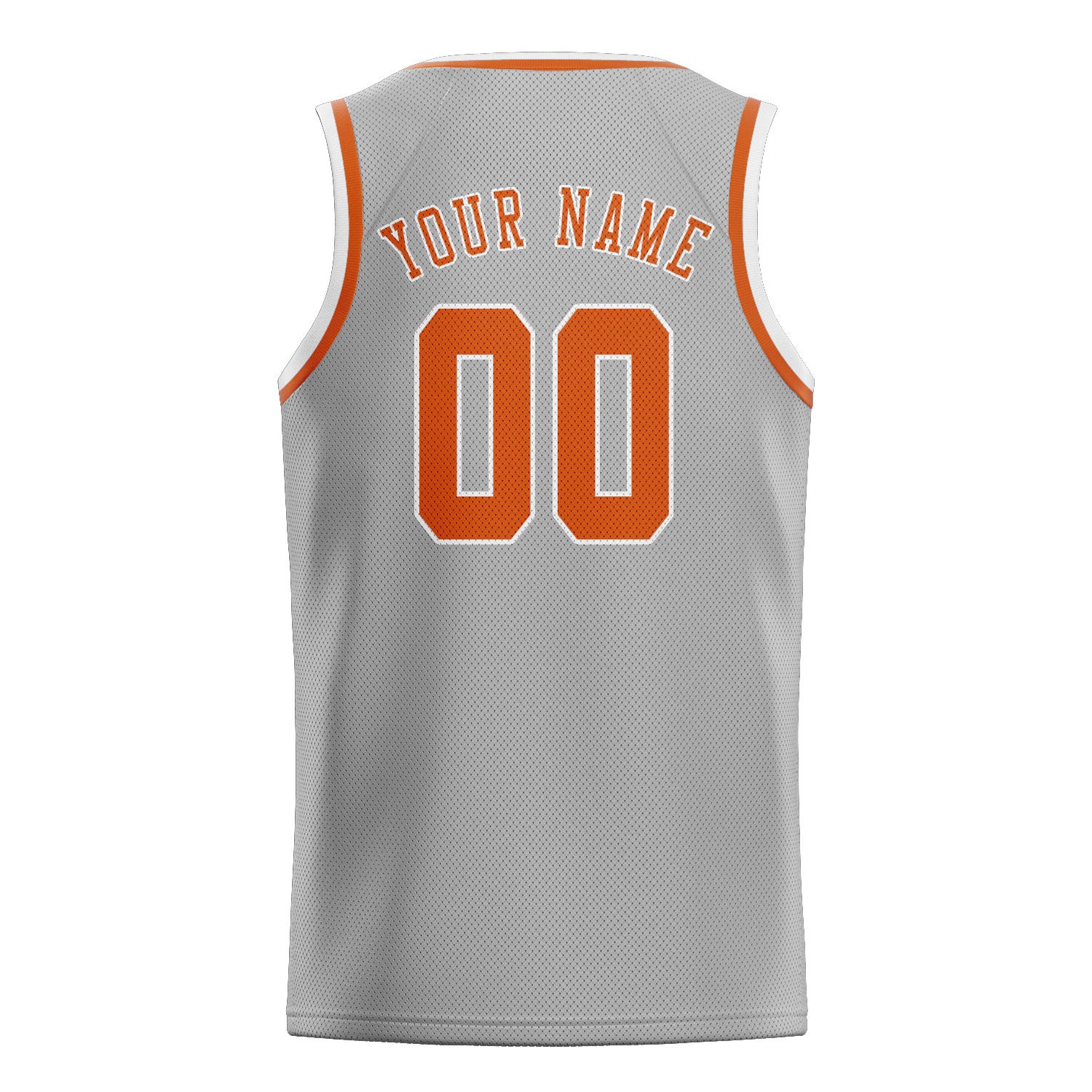 Custom Gray Orange Basketball Jersey