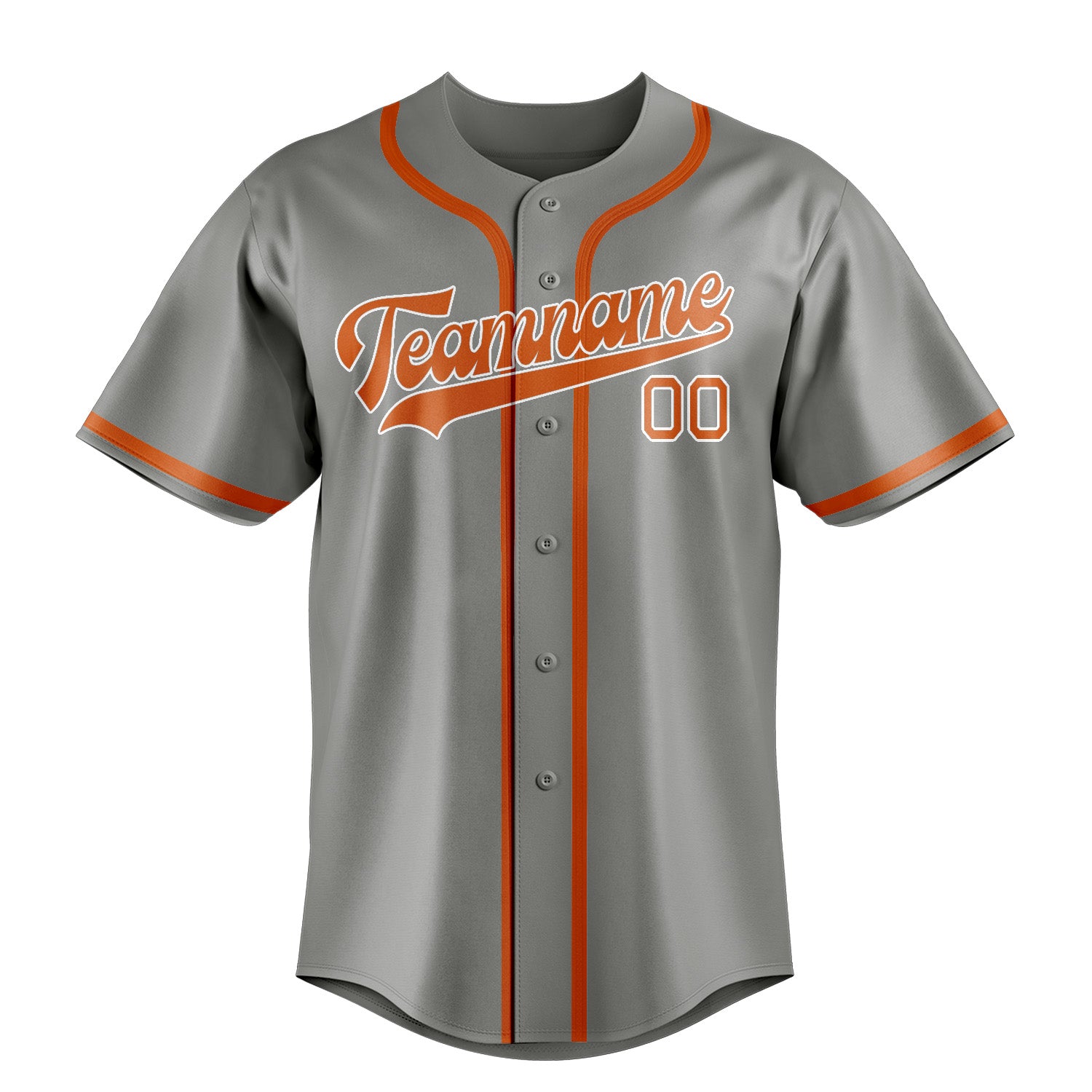 Custom Gray Orange Baseball Jersey