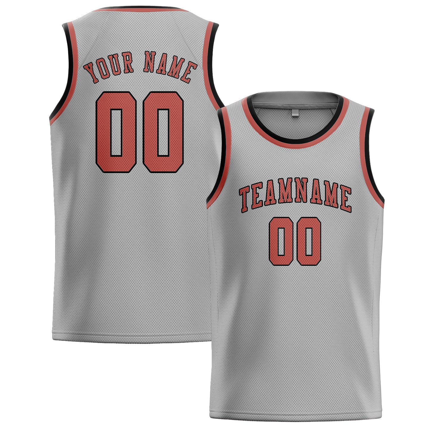 Custom Gray Copper Rose Basketball Jersey