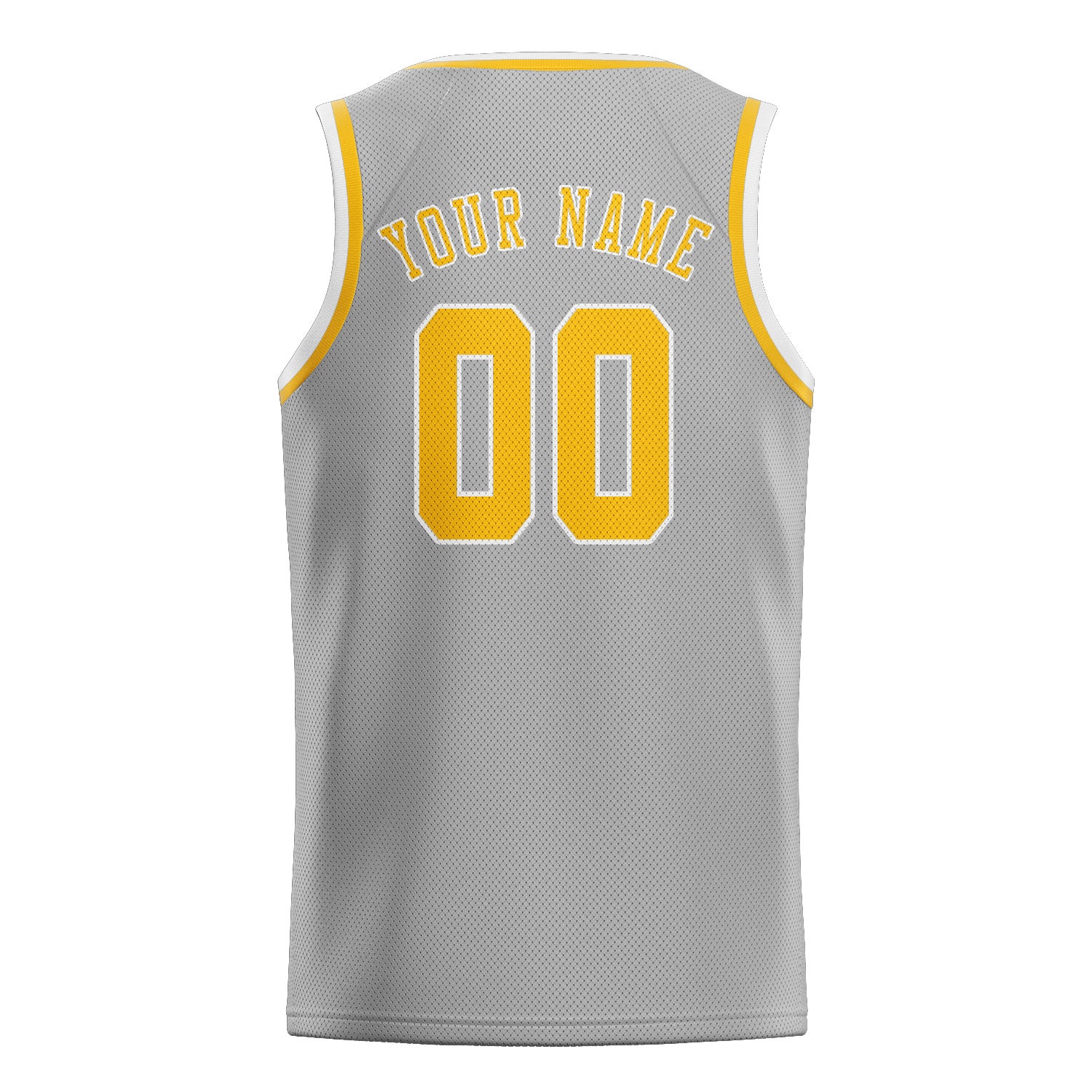Custom Gray Gold Basketball Jersey