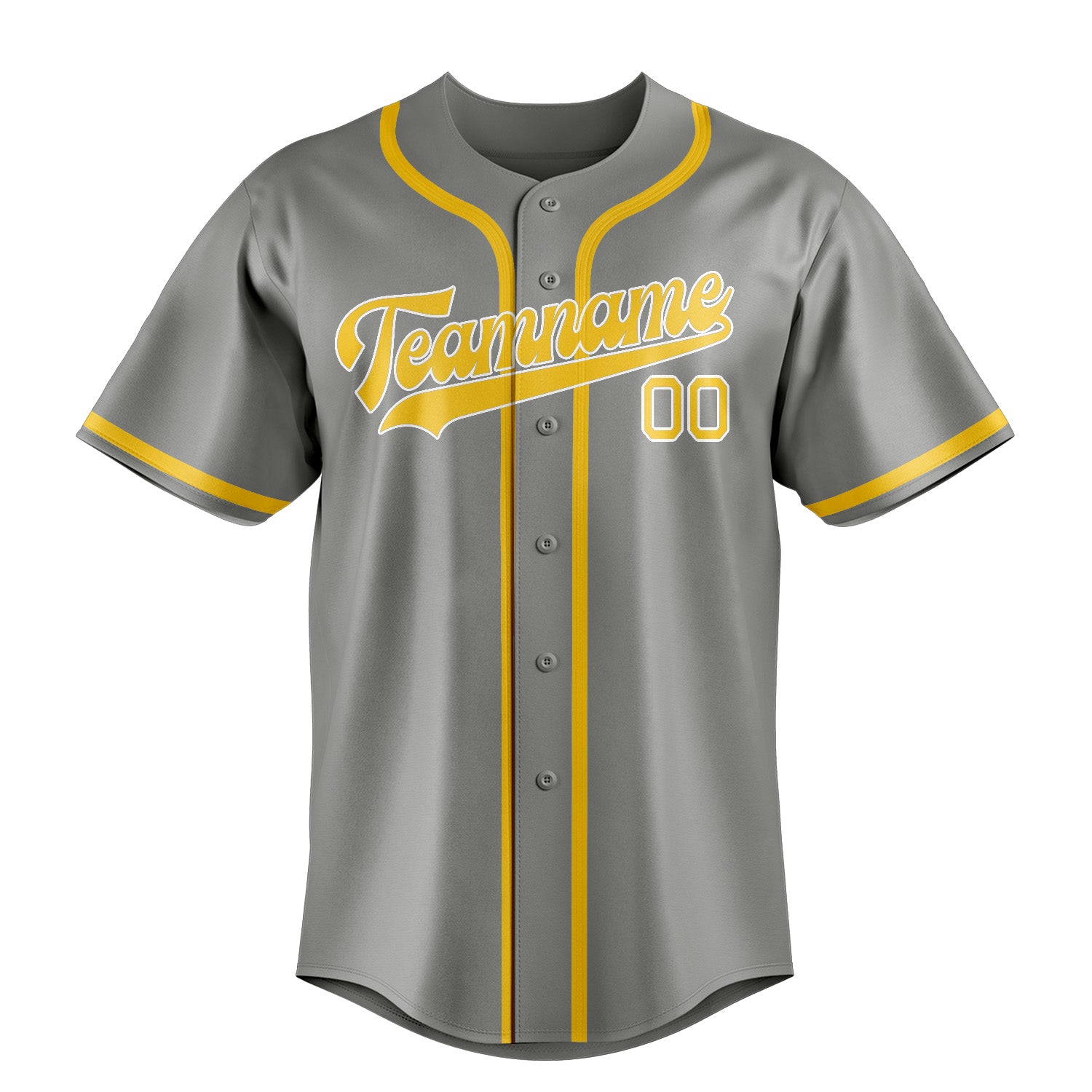 Custom Gray Gold Baseball Jersey