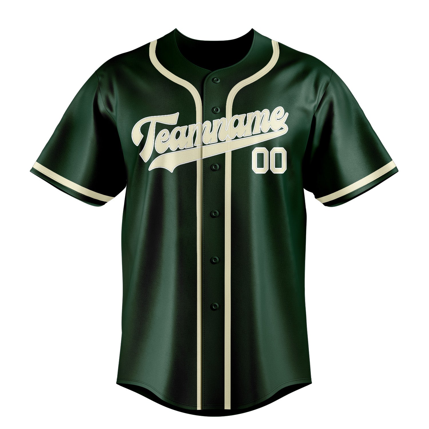Custom Green Cream Baseball Jersey