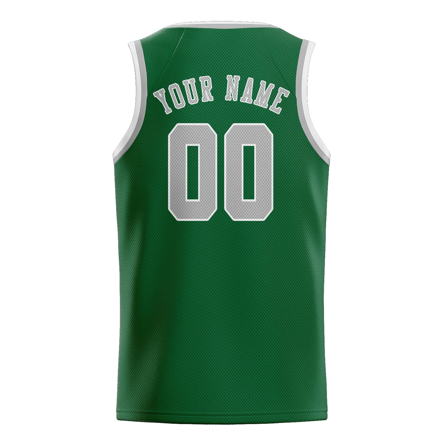 Custom Green Gray Basketball Jersey