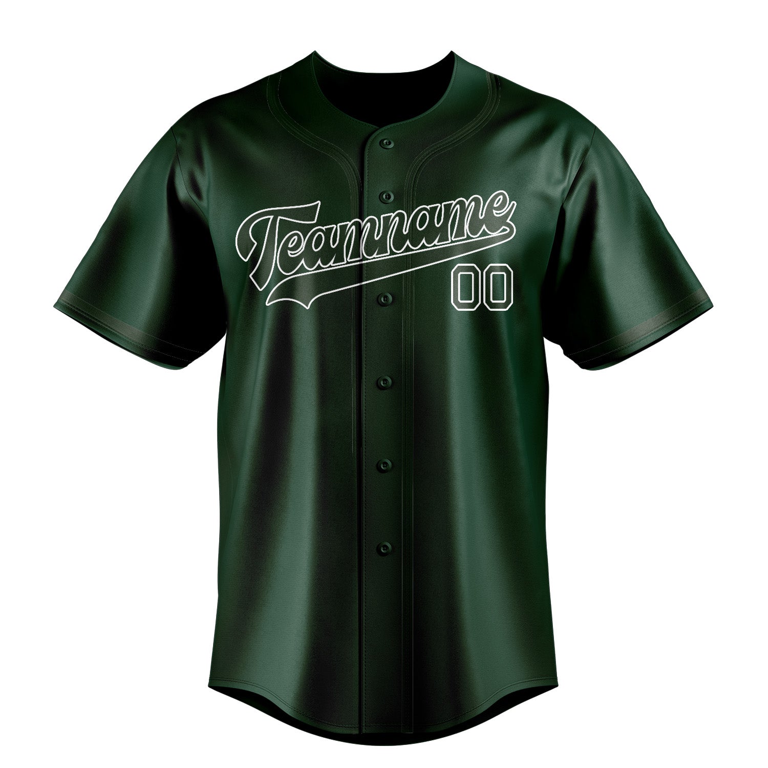 Custom Green Dark Green Baseball Jersey