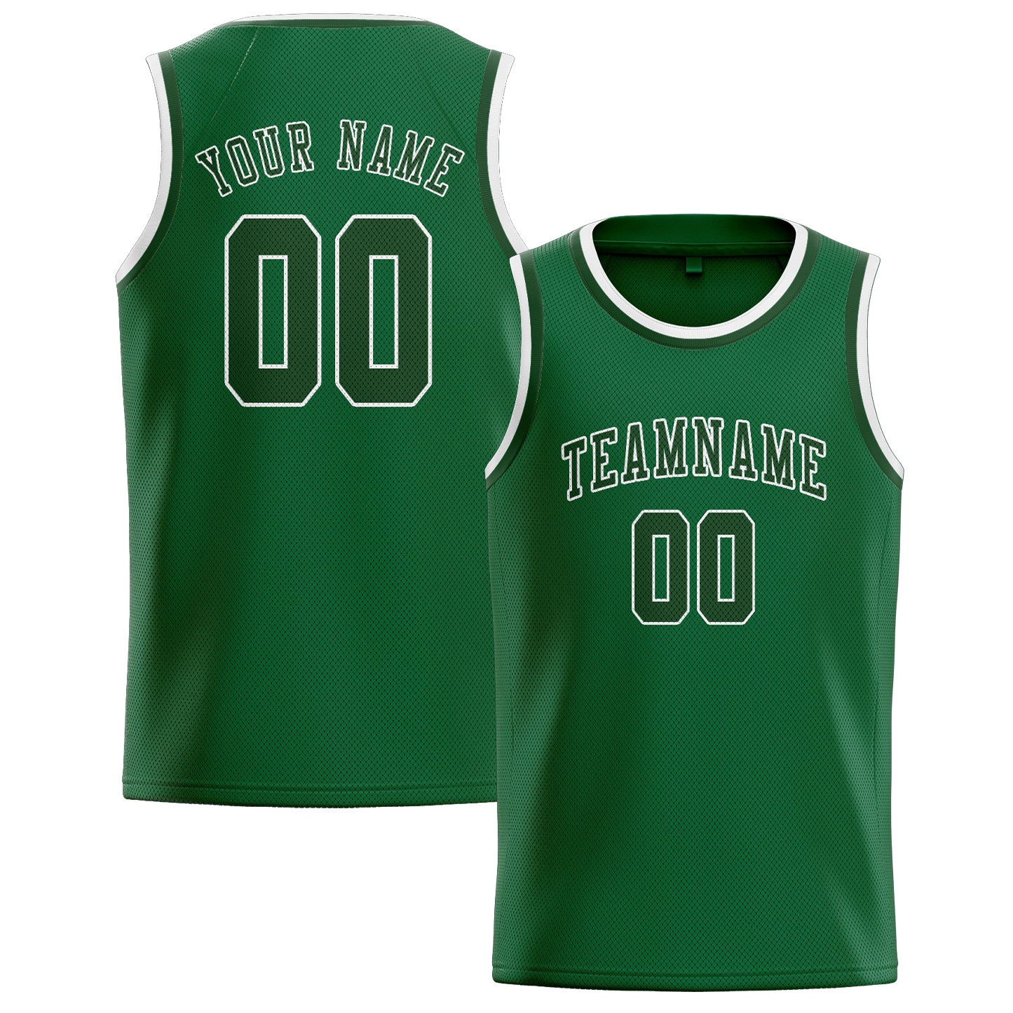 Custom Green Dark Green Basketball Jersey