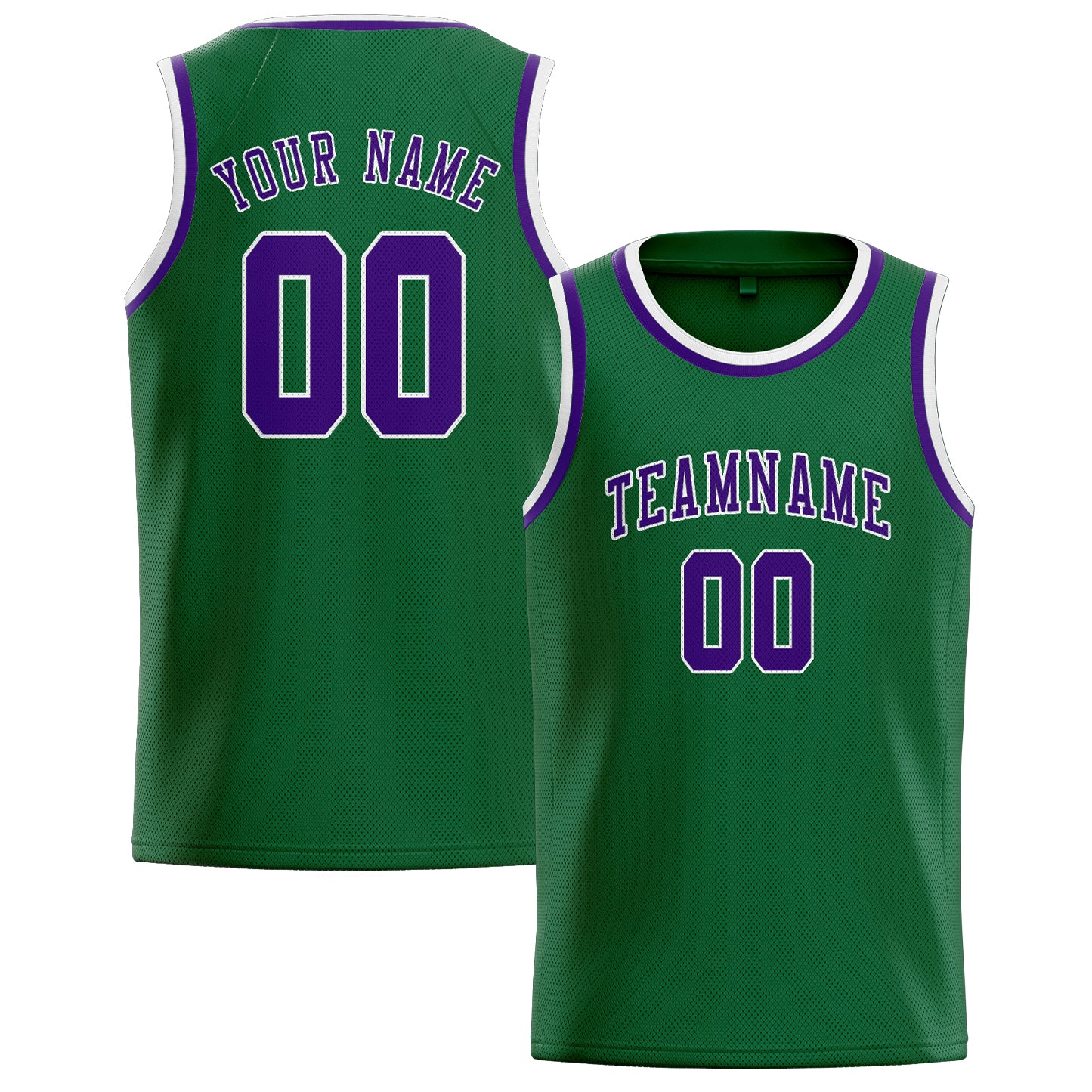 Custom Green Purple Basketball Jersey