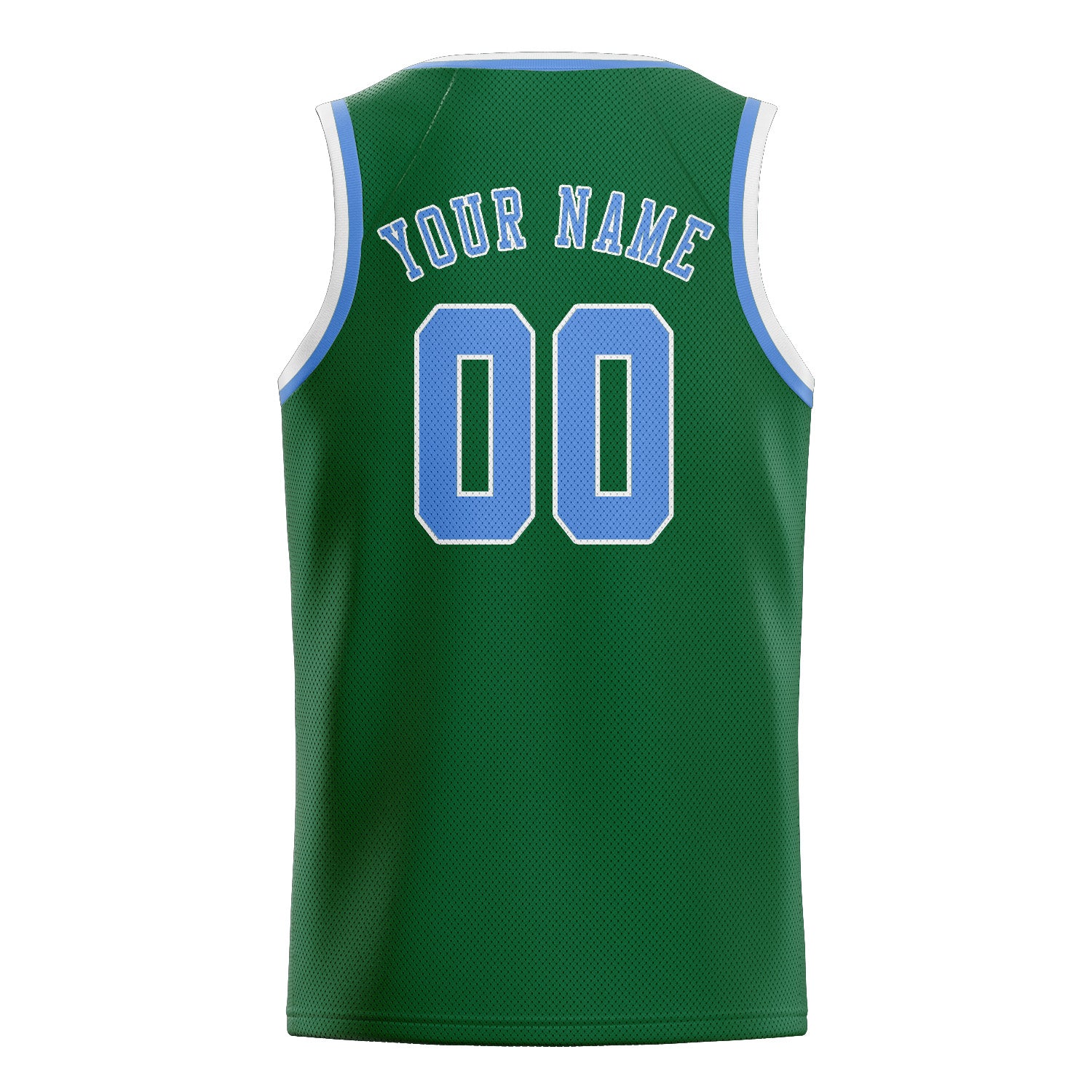 Custom Green Light Blue Basketball Jersey