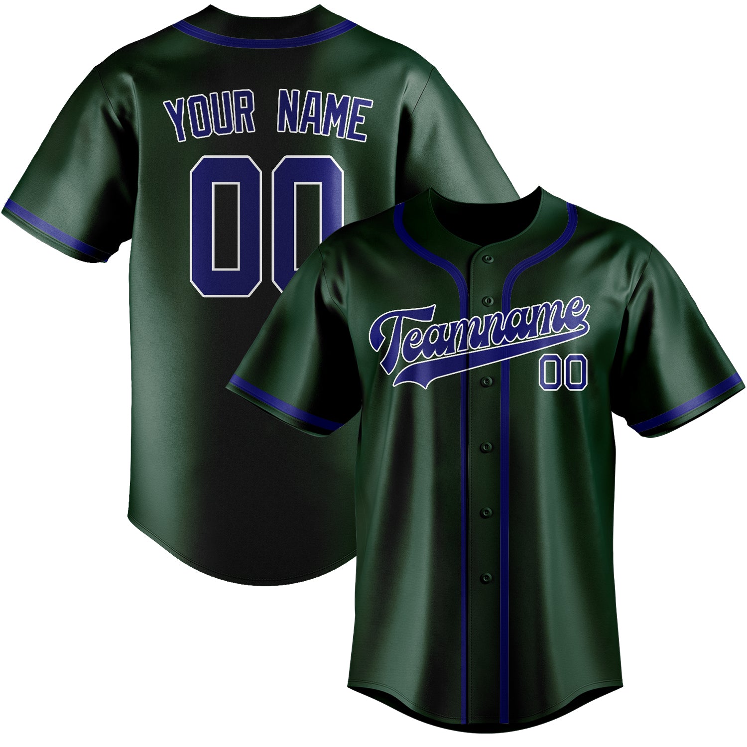Custom Green Sky Blue Baseball Jersey