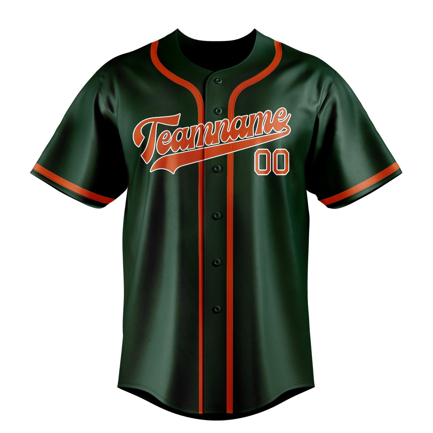 Custom Green Orange Red Baseball Jersey