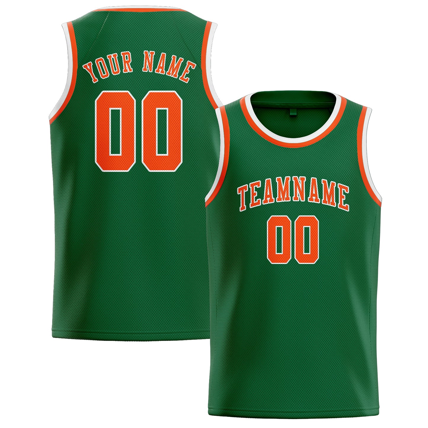 Custom Green Orange Red Basketball Jersey