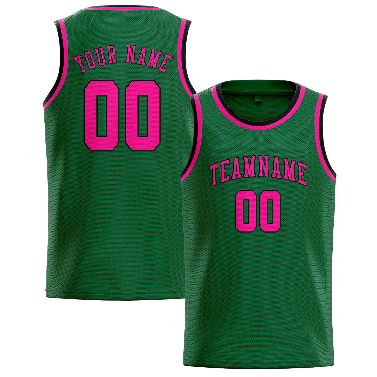 Custom Green Pink Basketball Jersey