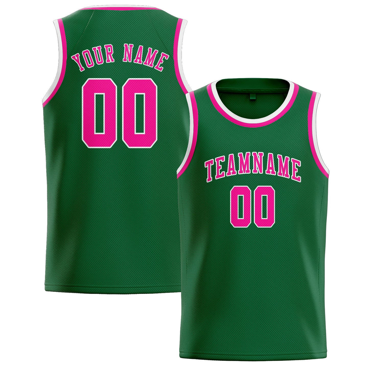 Custom Green Pink Basketball Jersey