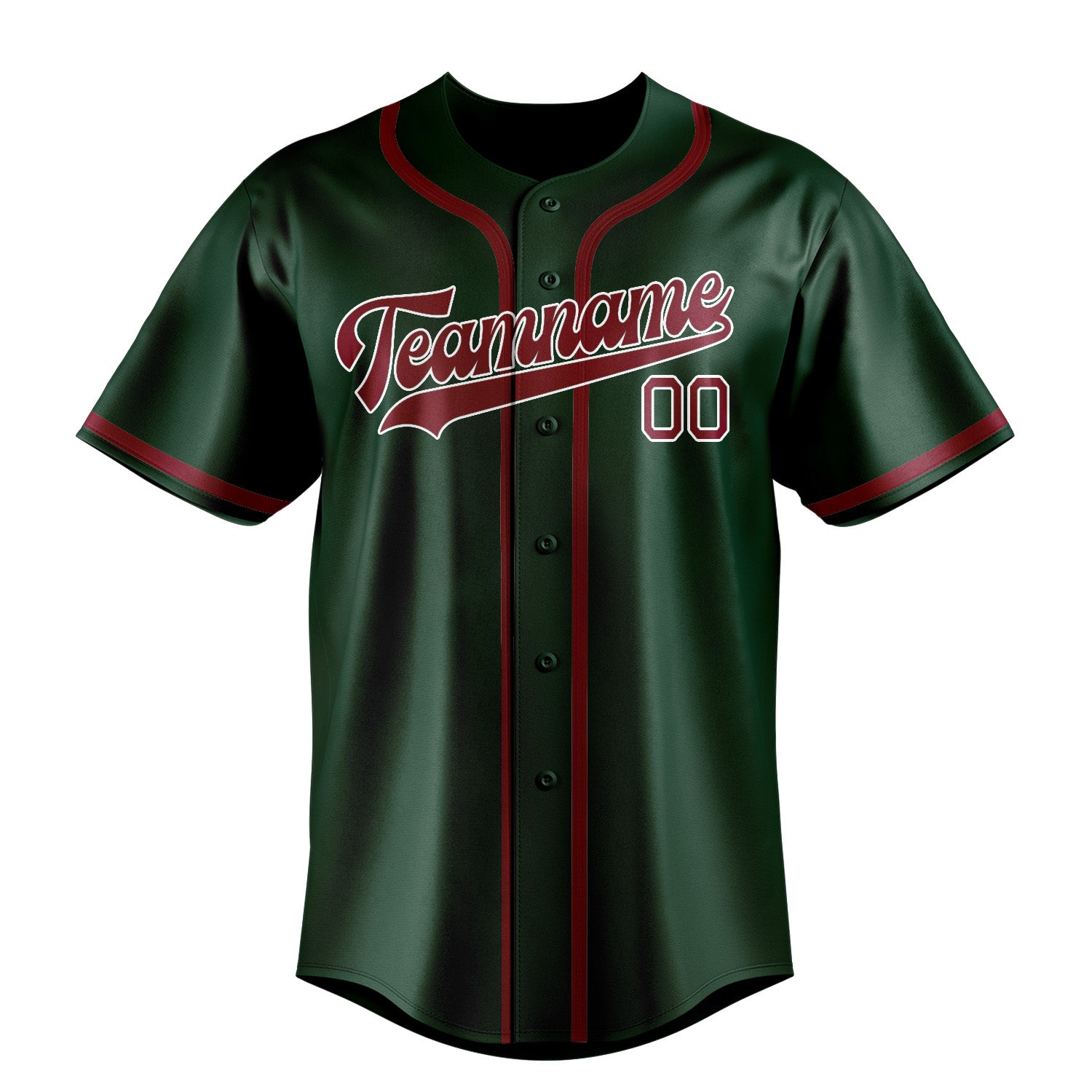 Custom Green Crimson Red Baseball Jersey