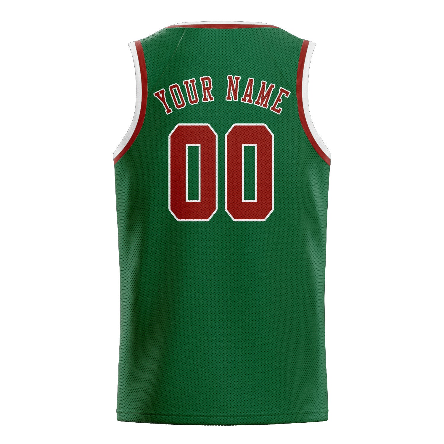 Custom Green Coral Red Basketball Jersey
