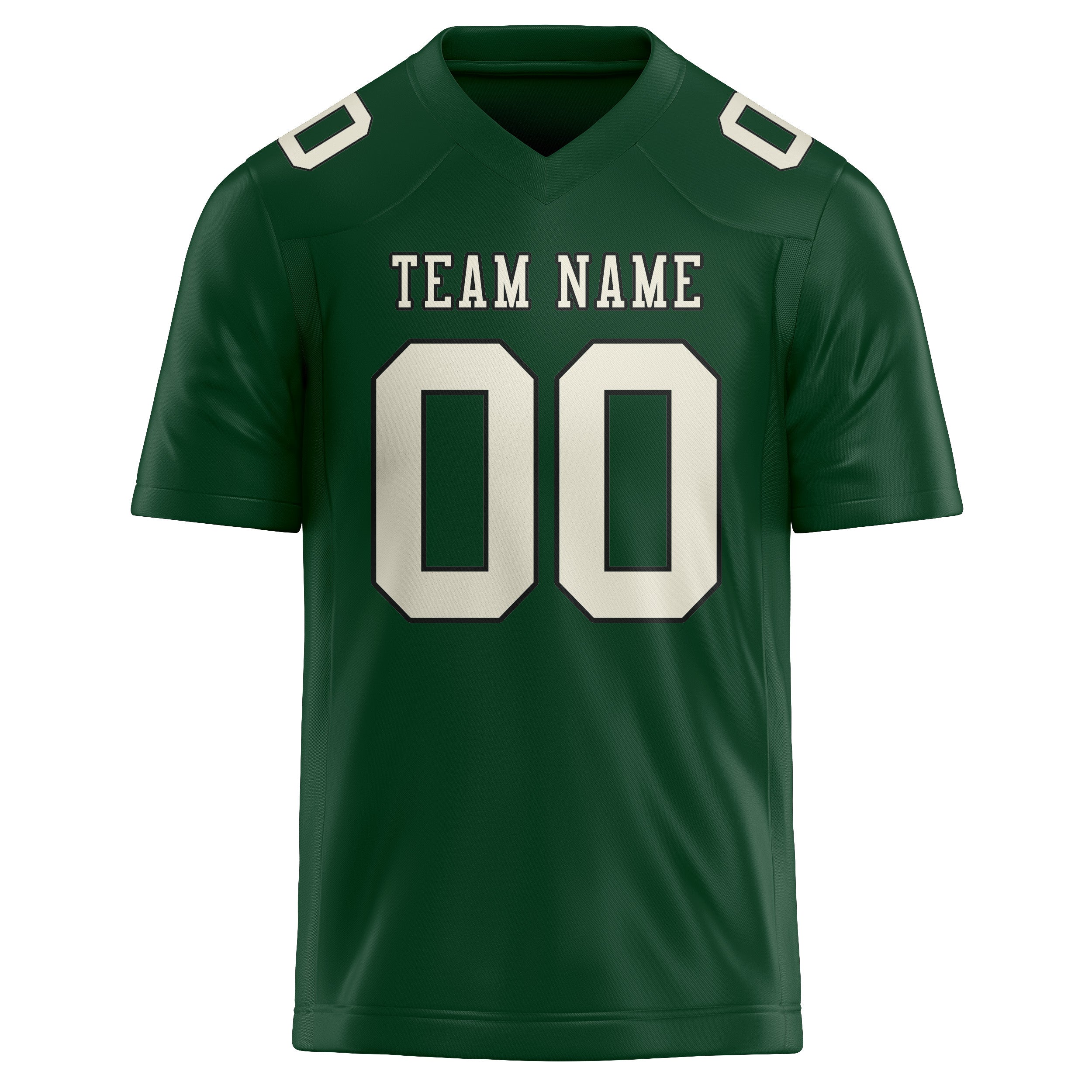 Custom Green Cream Football Jersey