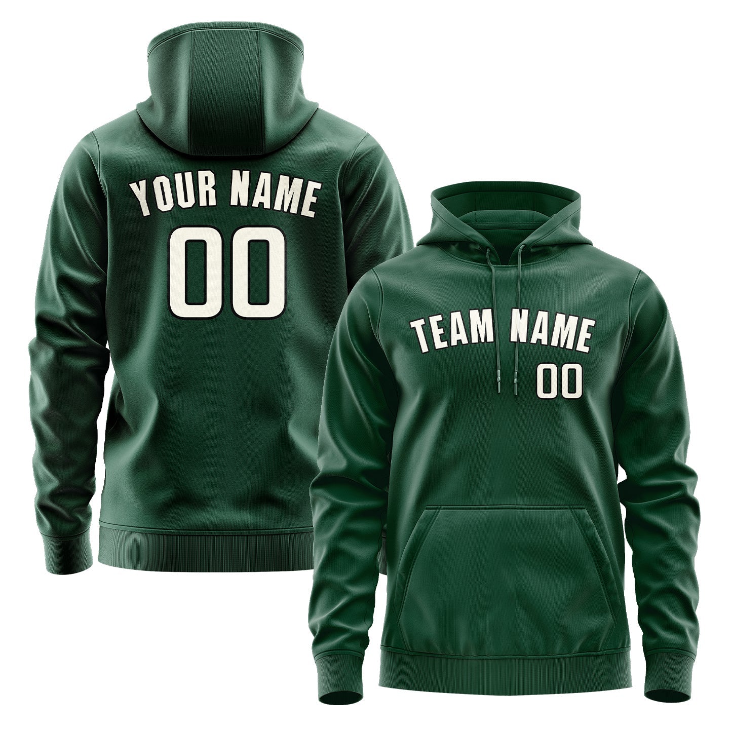 Custom Green Cream Hoodie