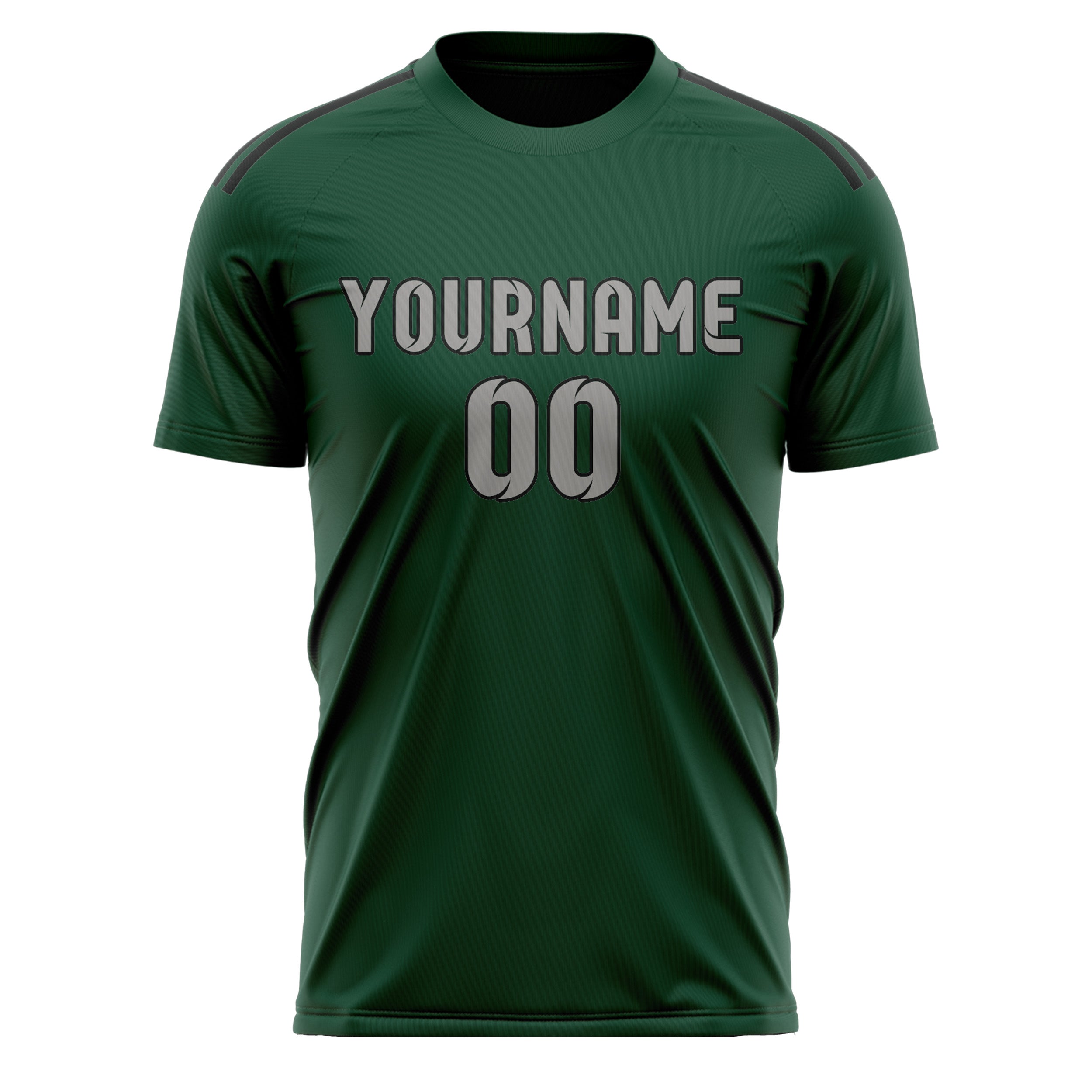 Custom Green Gray Soccer Jersey