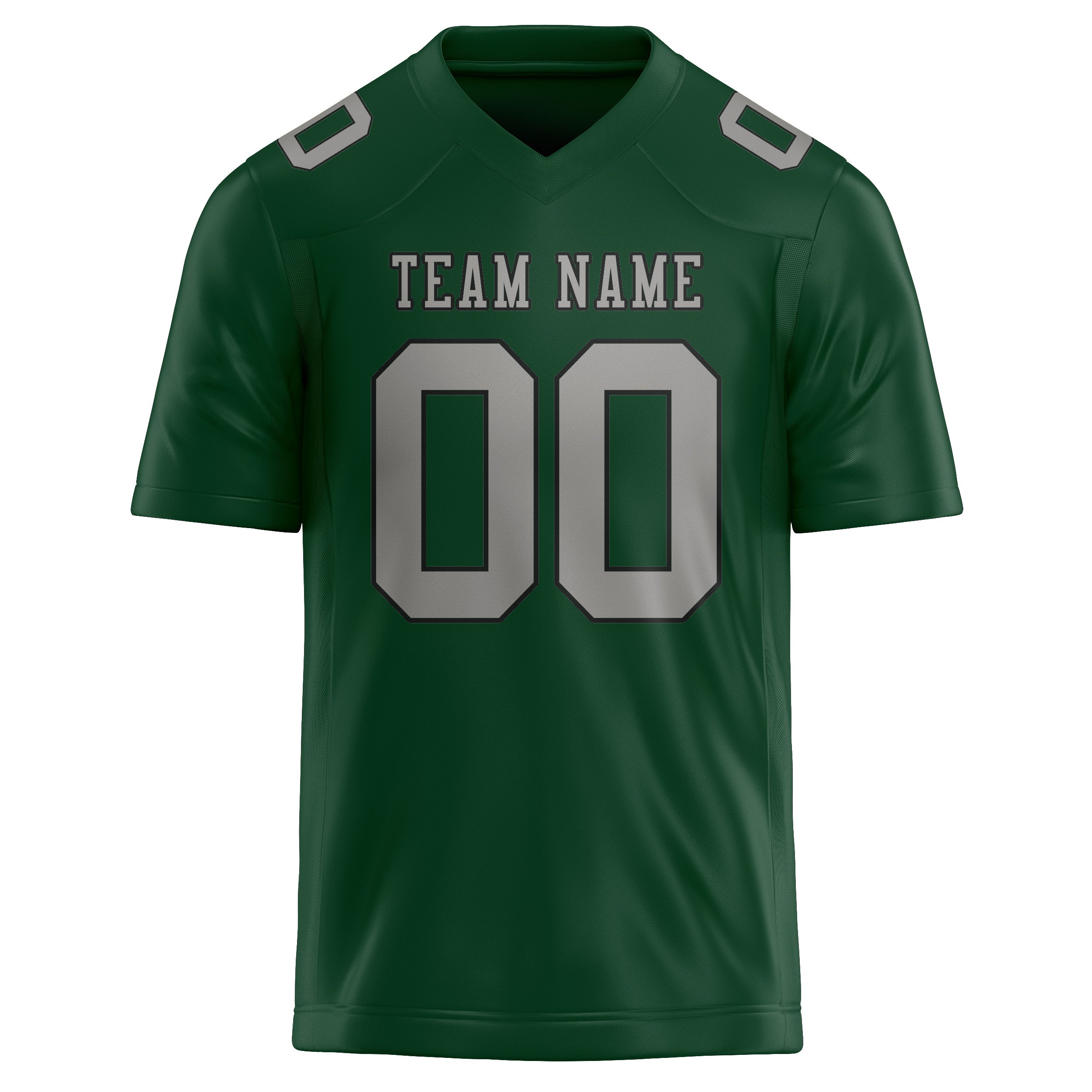 Custom Green Gray Football Jersey