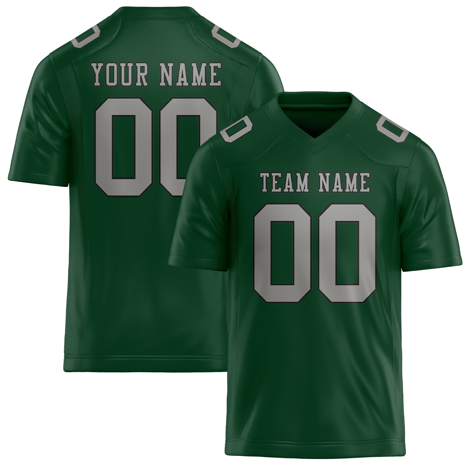 Custom Green Gray Football Jersey
