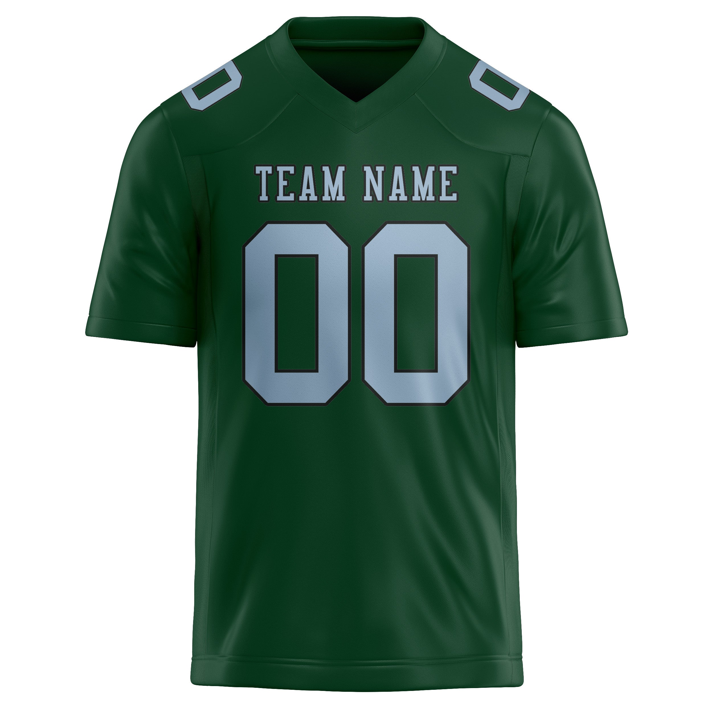 Custom Green Light Blue Football Jersey