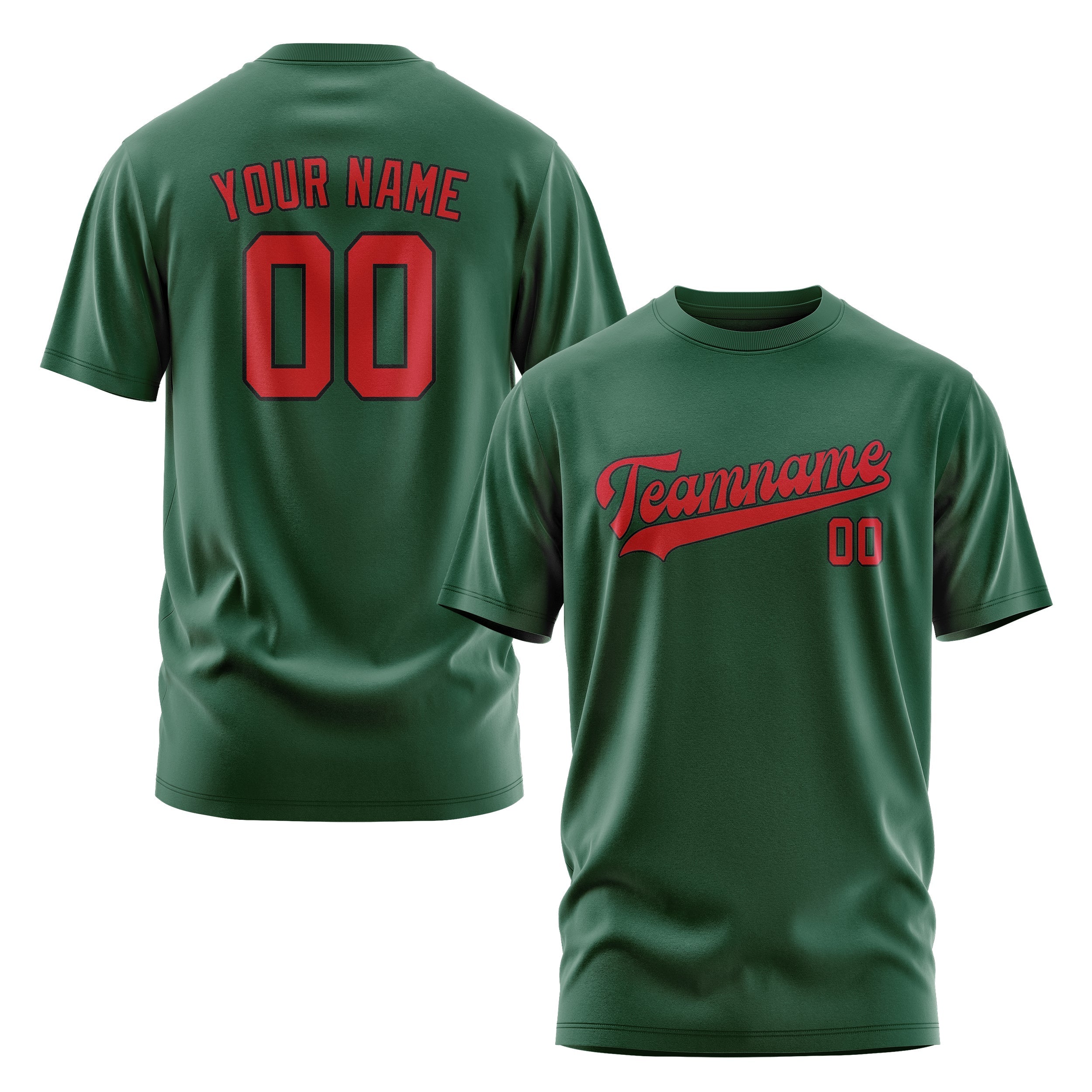 Custom Green Red T-Shirt