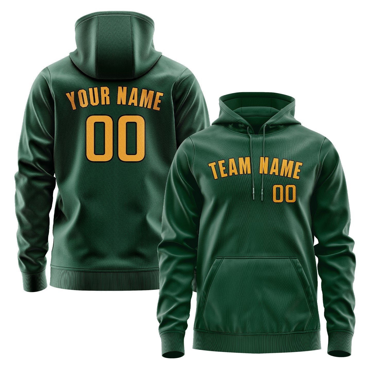 Custom Green Yellow Hoodie