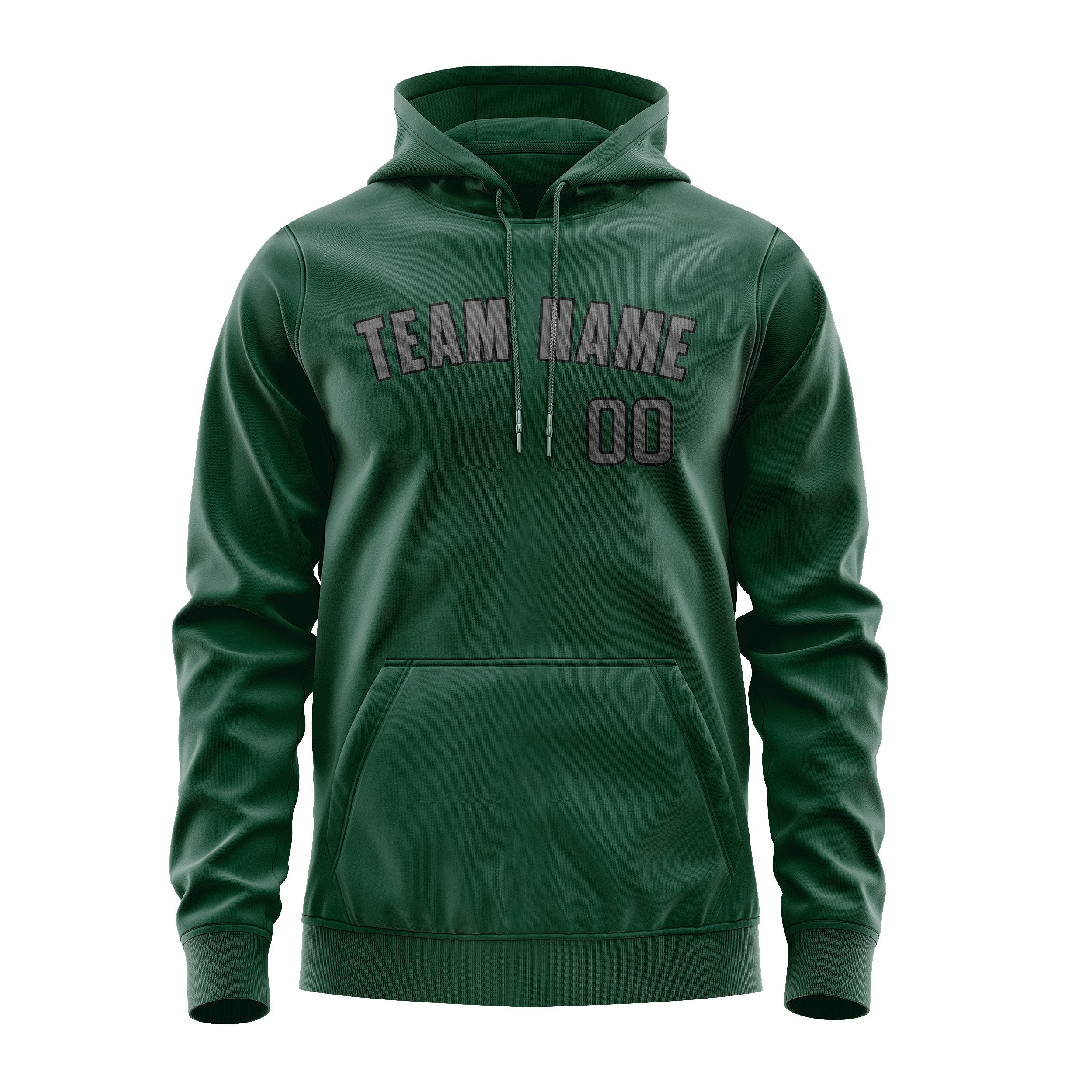 Custom Green Dark Grey Hoodie