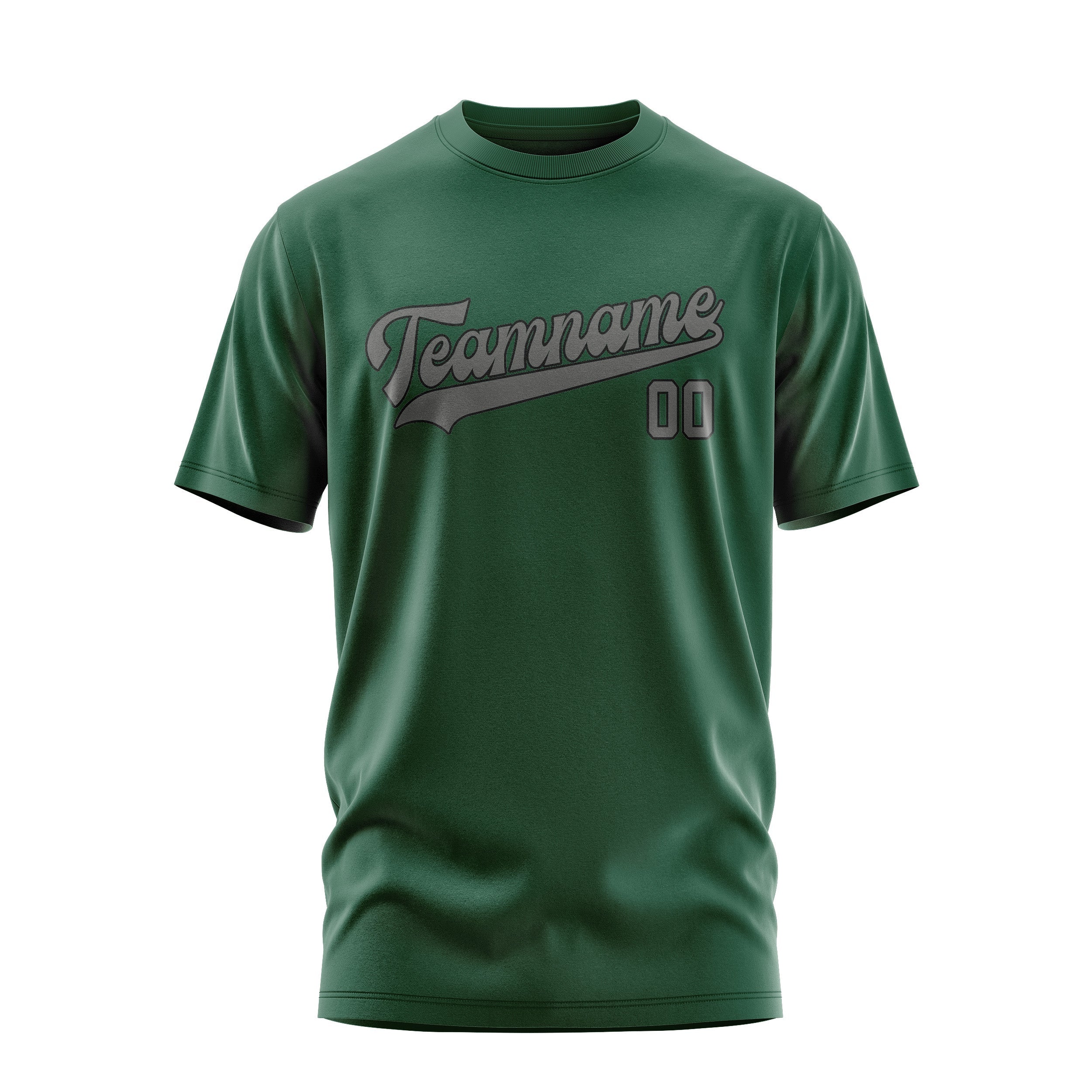 Custom Green Dark Grey T-Shirt