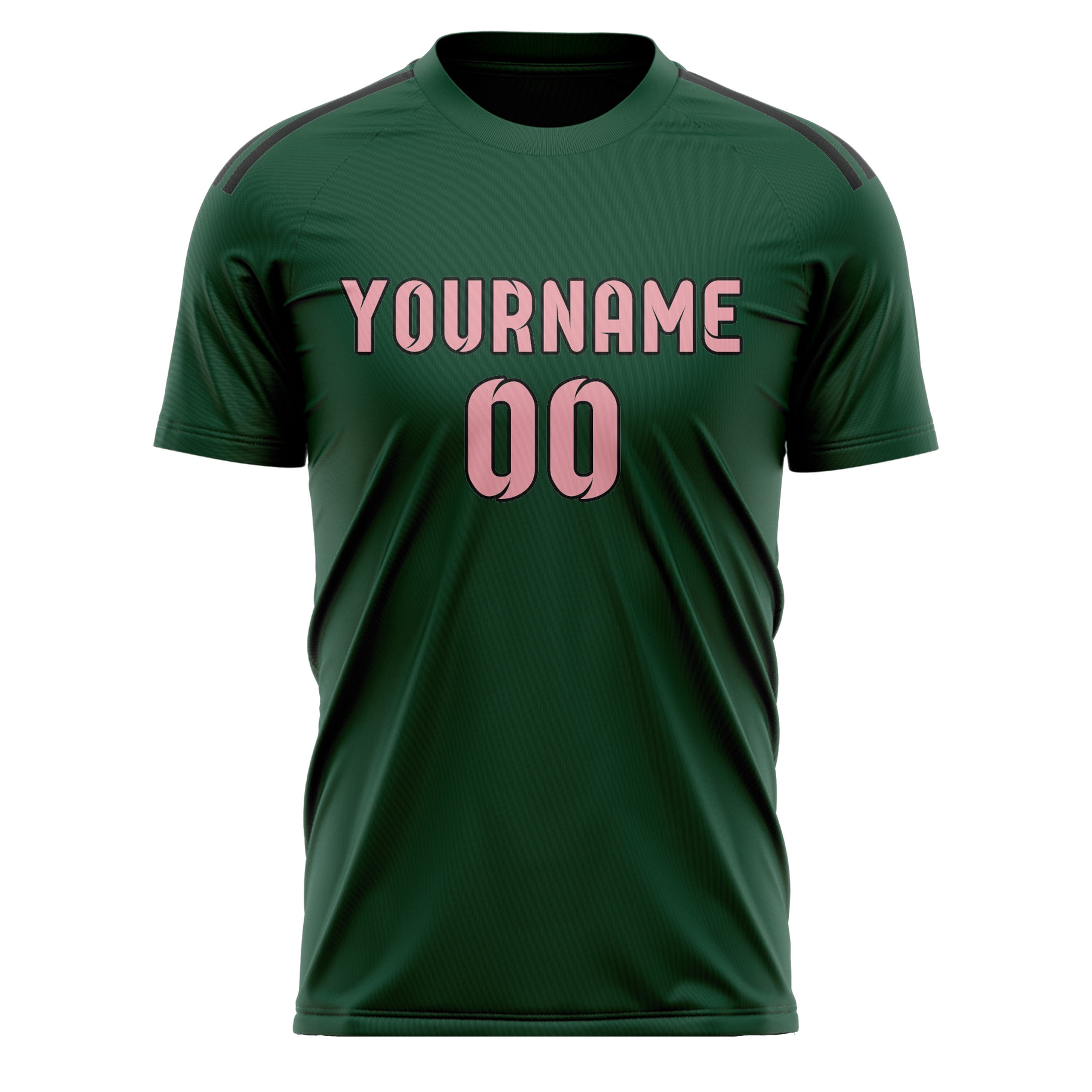 Custom Green Light Pink Soccer Jersey
