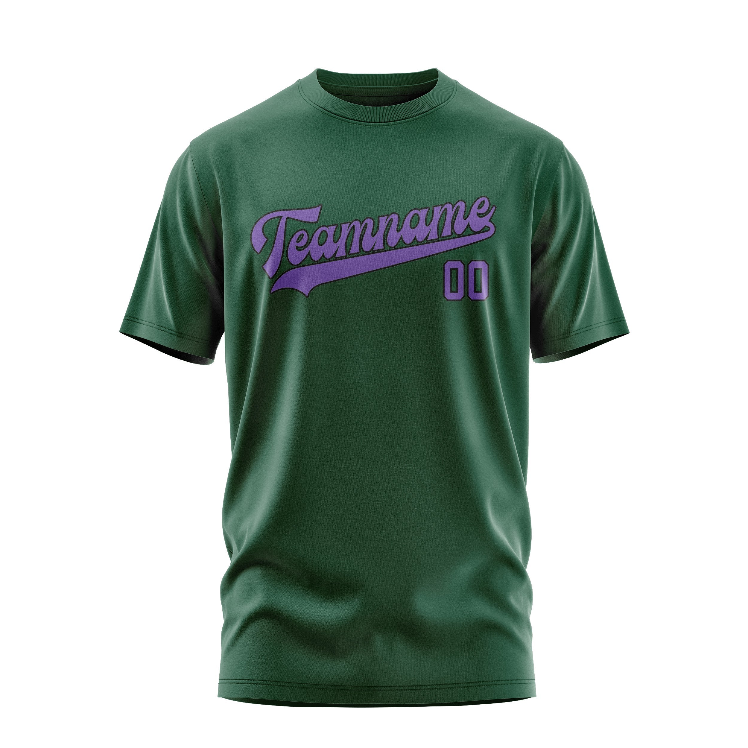 Custom Green Light Purple T-Shirt