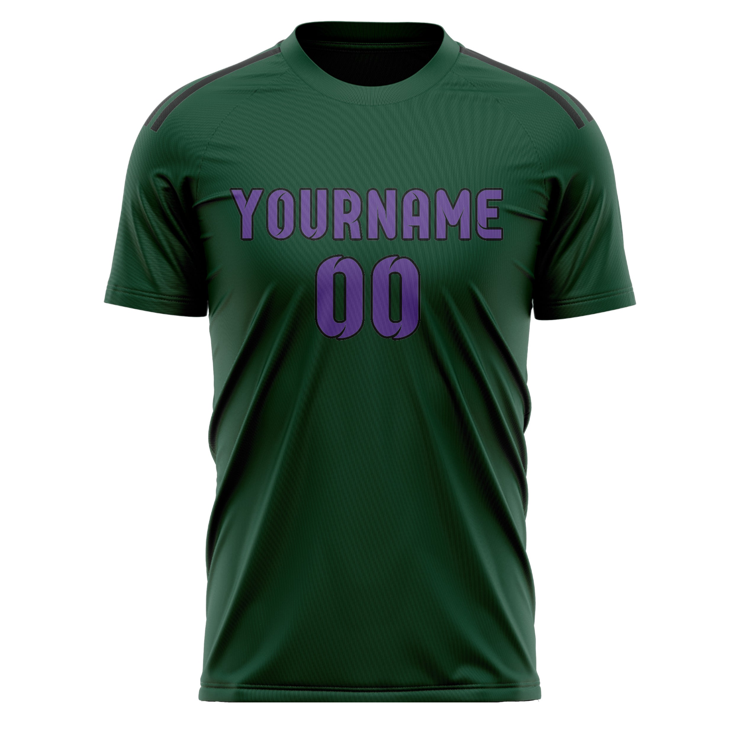 Custom Green Light Purple Soccer Jersey