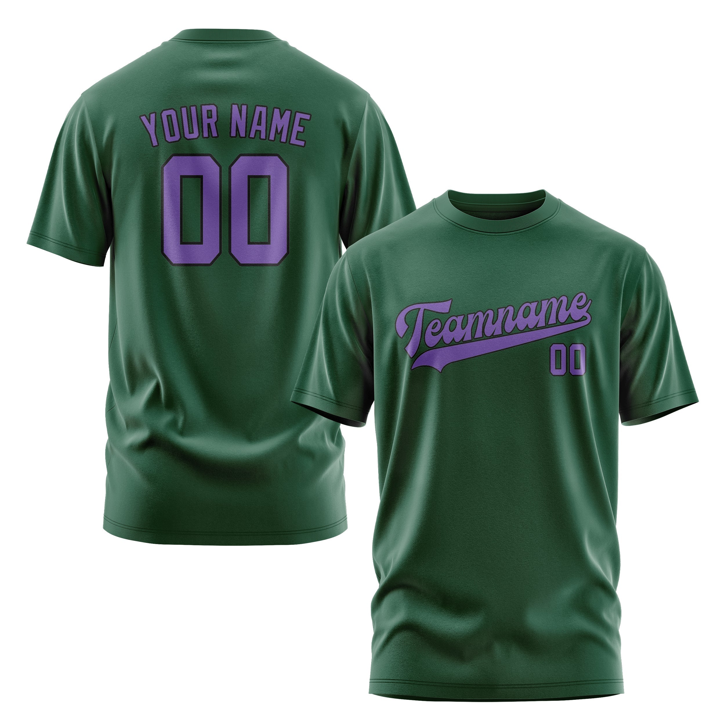 Custom Green Light Purple T-Shirt