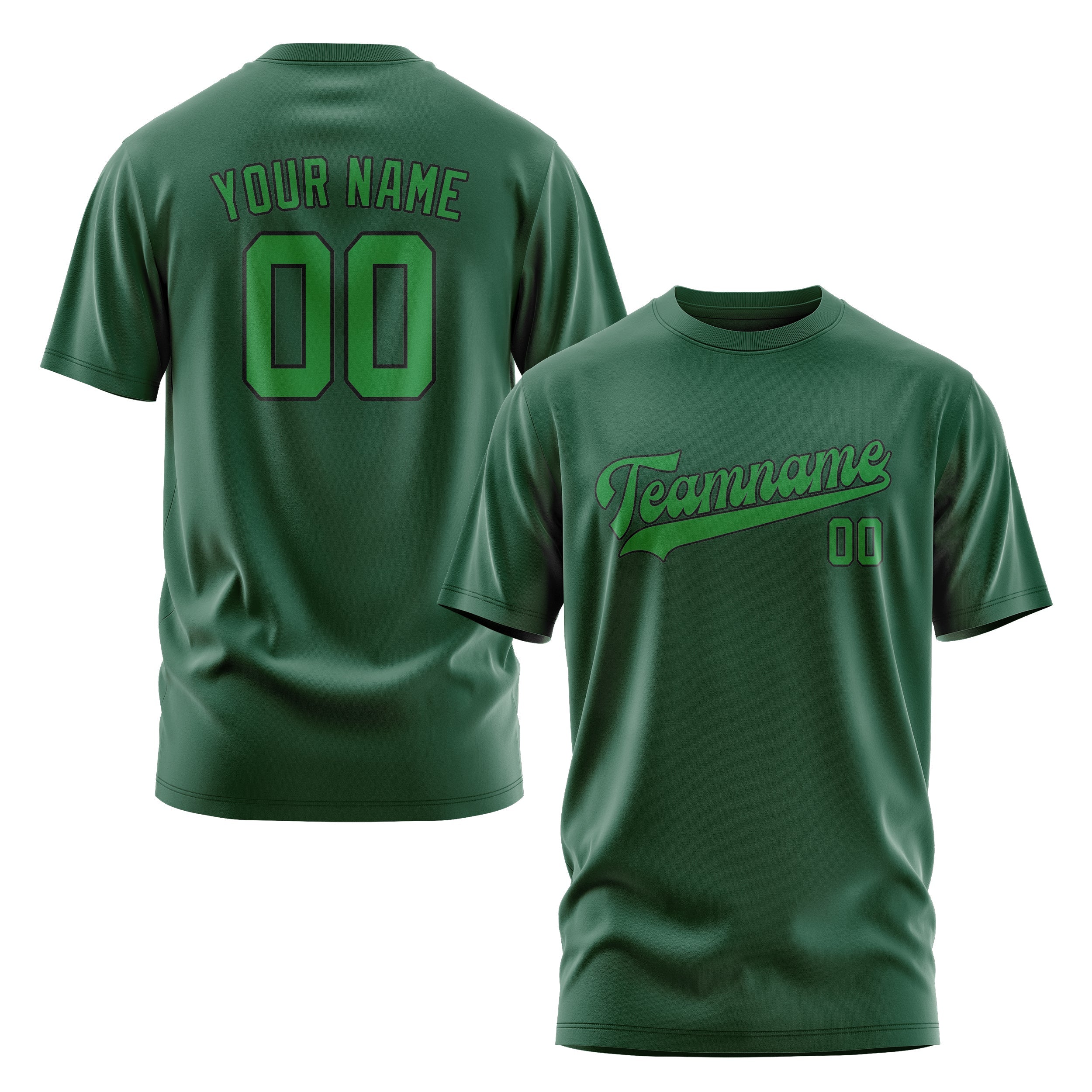 Custom Green Emerald Green T-Shirt