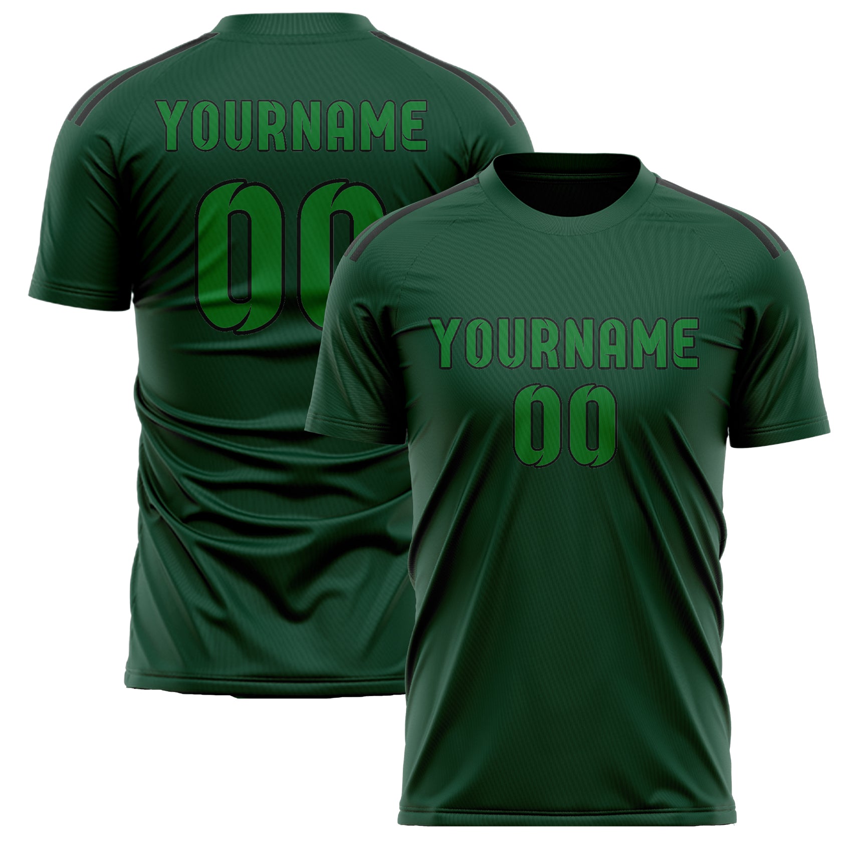 Custom Green Emerald Green Soccer Jersey