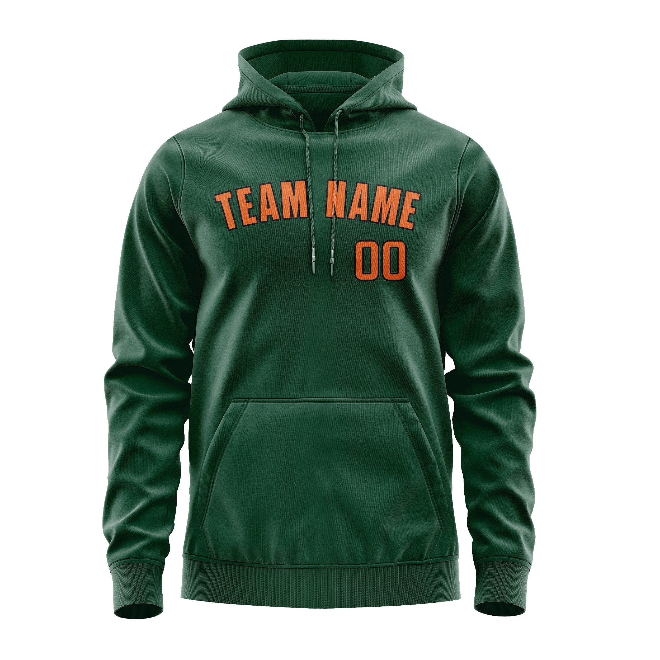Custom Green Orange Hoodie