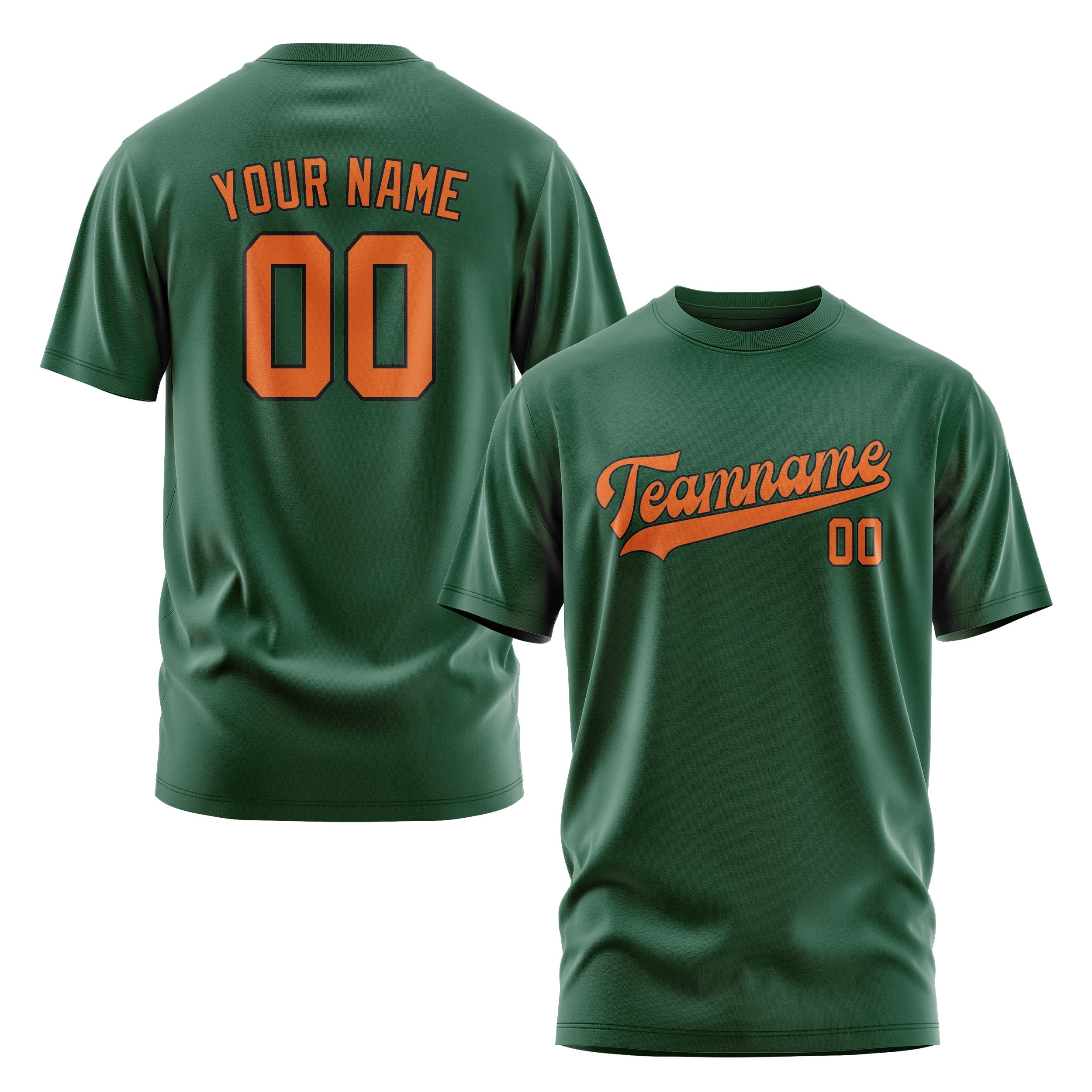 Custom Green Orange T-Shirt