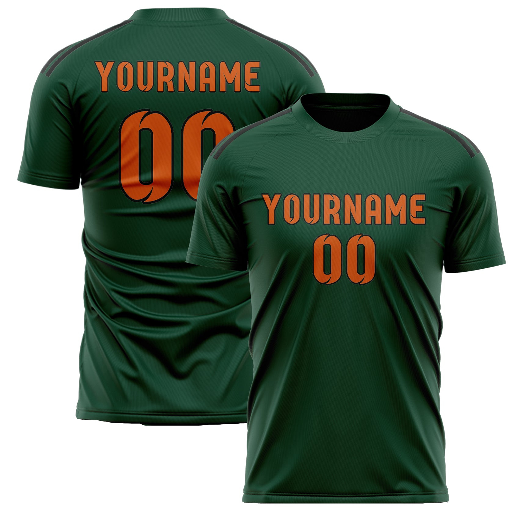 Custom Green Orange Soccer Jersey