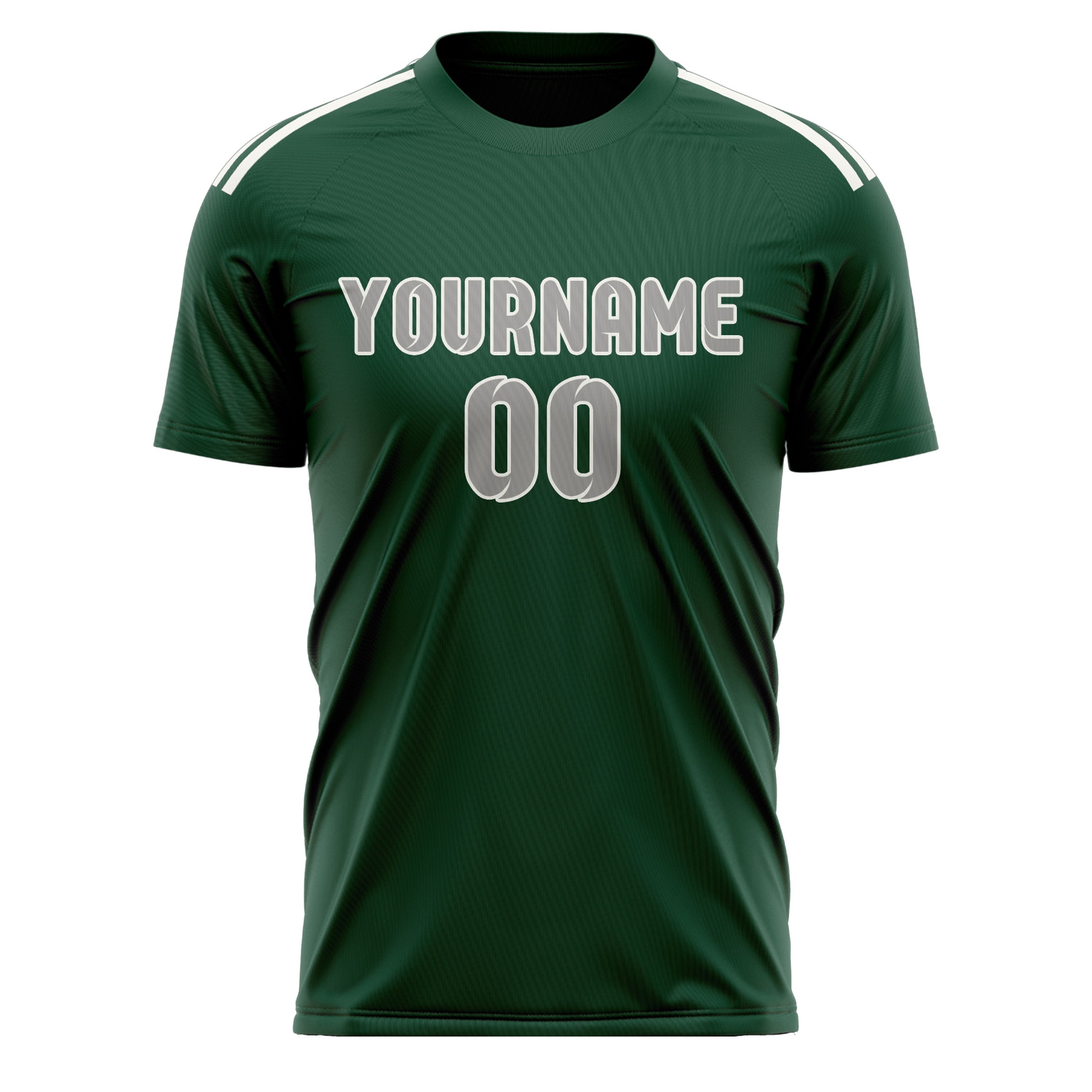Custom Green Gray Soccer Jersey