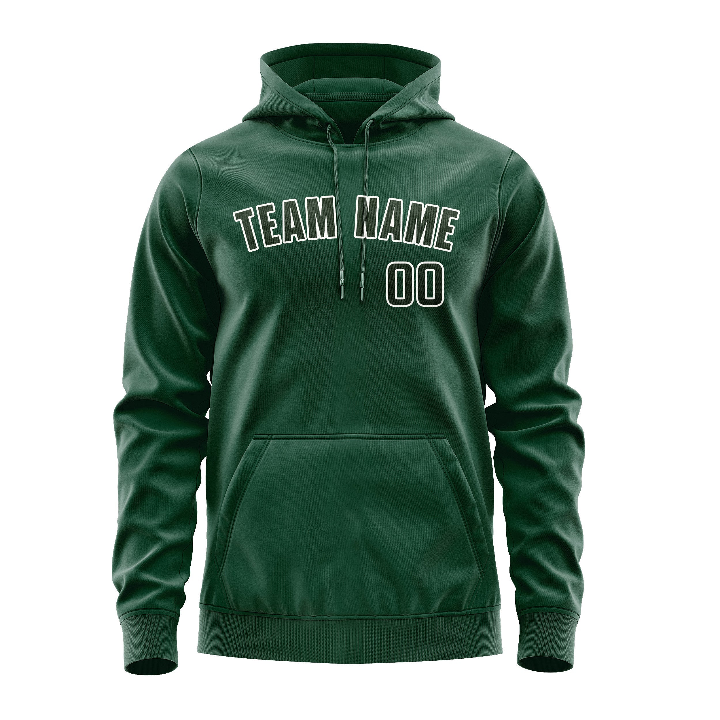 Custom Green Dark Green Hoodie