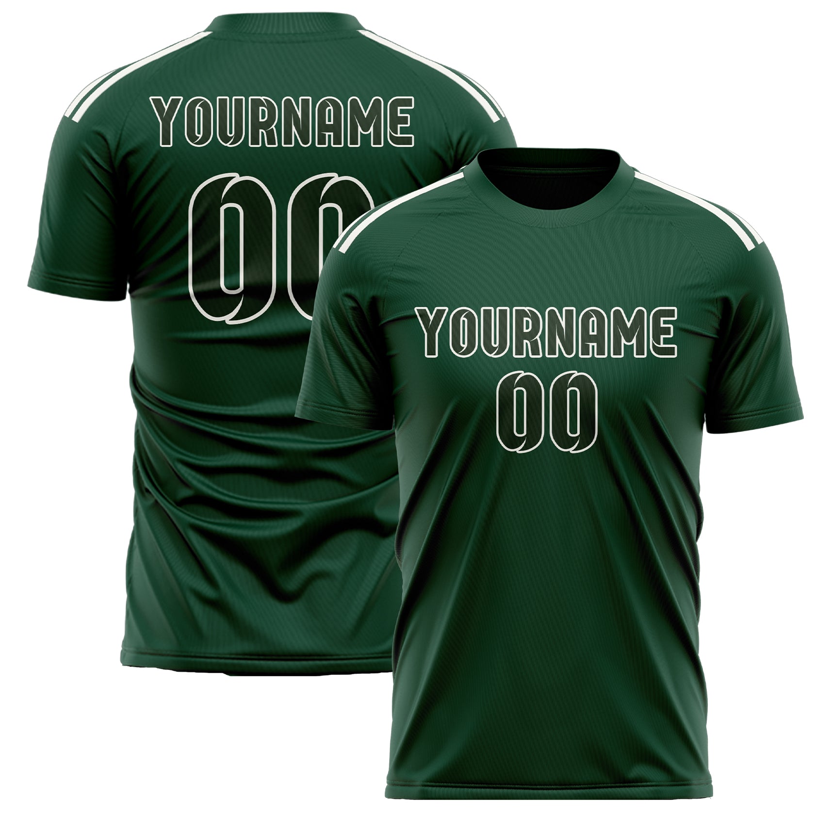 Custom Green Dark Green Soccer Jersey