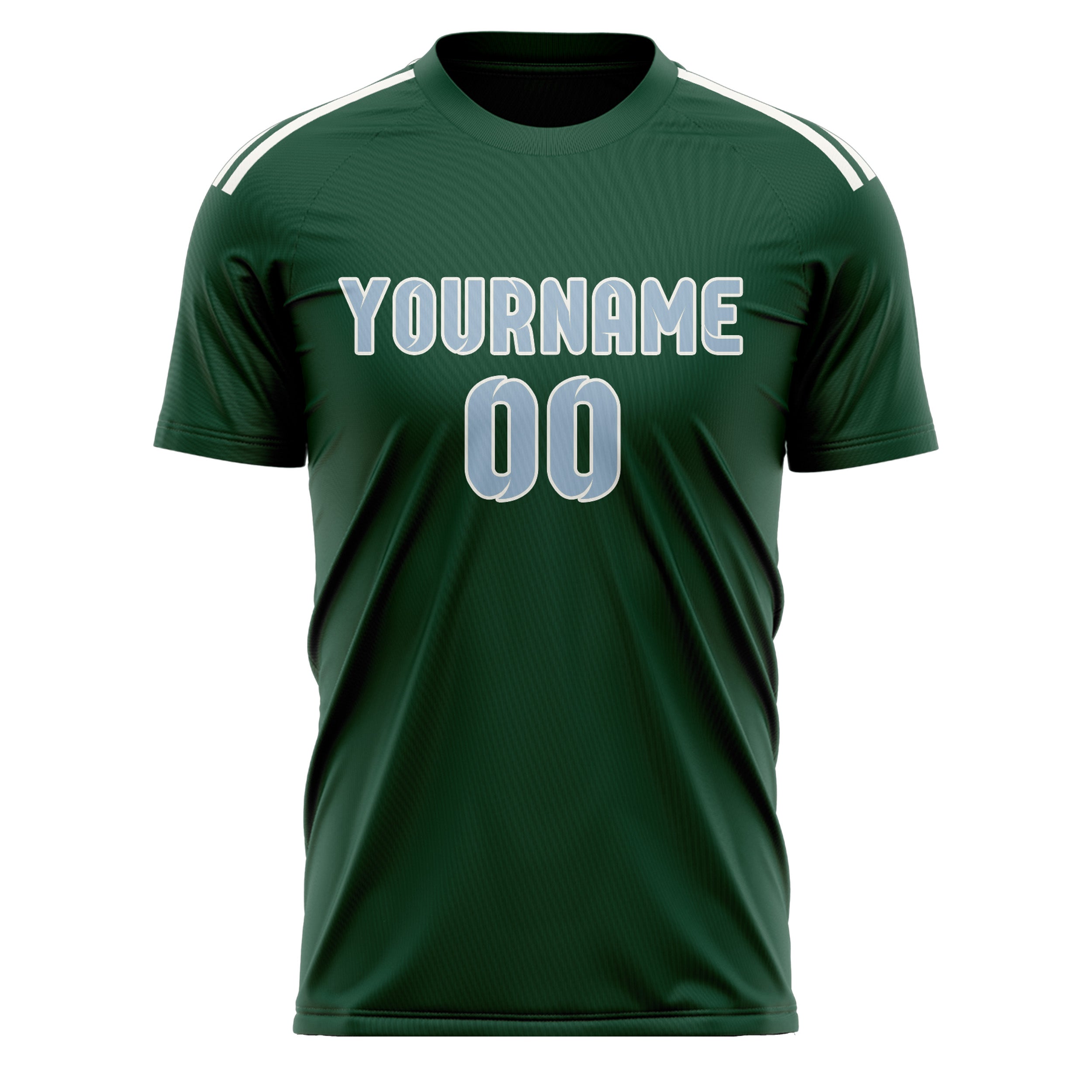 Custom Green Light Blue Soccer Jersey
