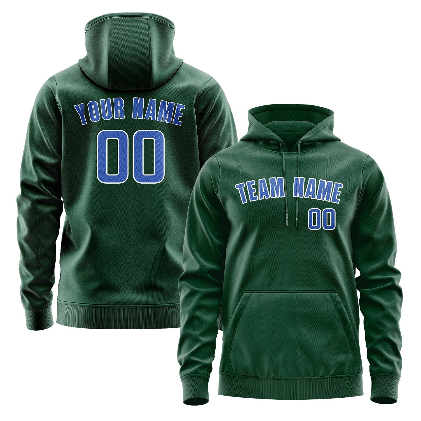 Custom Green Sky Blue Hoodie