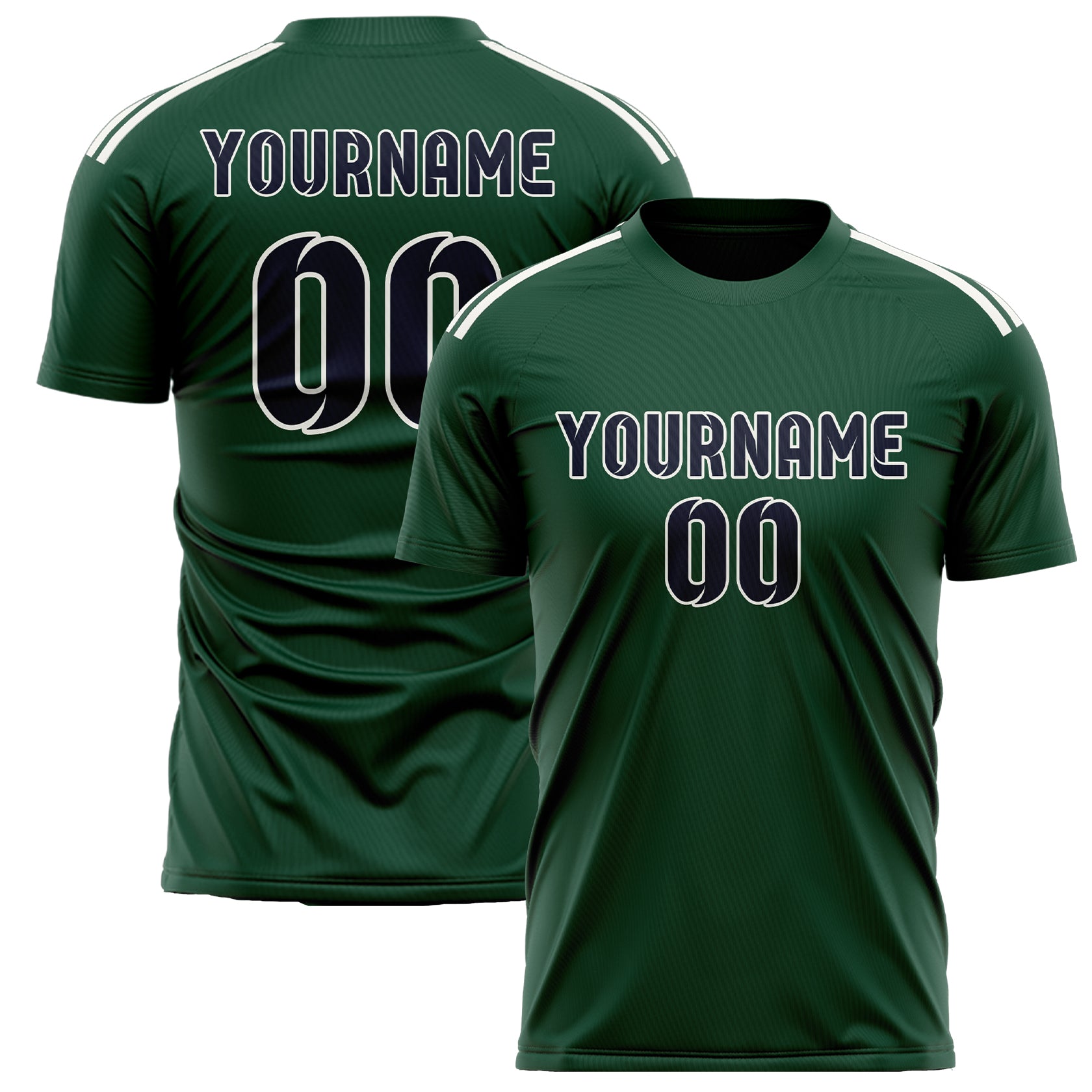 Custom Green Navy Soccer Jersey