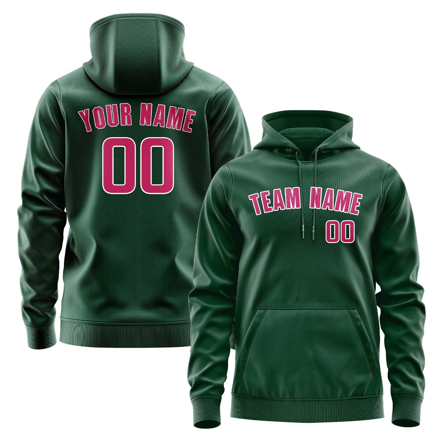Custom Green Pink Hoodie