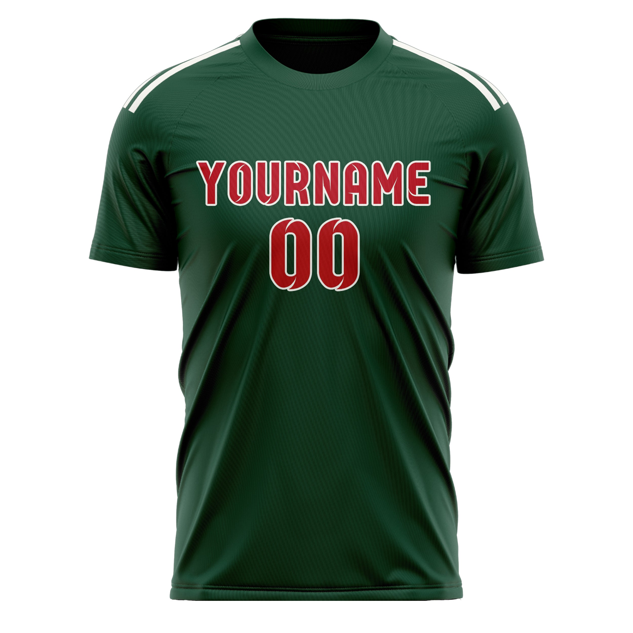 Custom Green Red Soccer Jersey