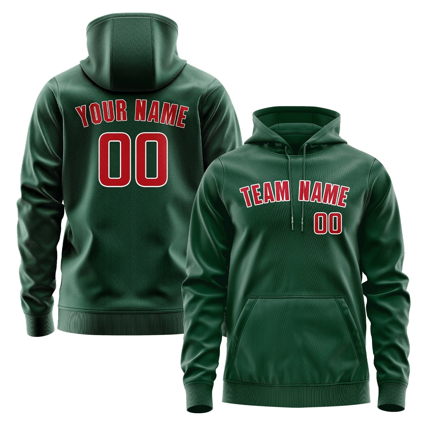 Custom Green Red Hoodie